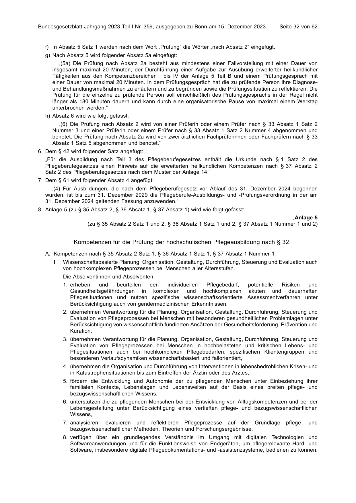BGBl. 2023, Seite 32 — Originalseite als Abbildung