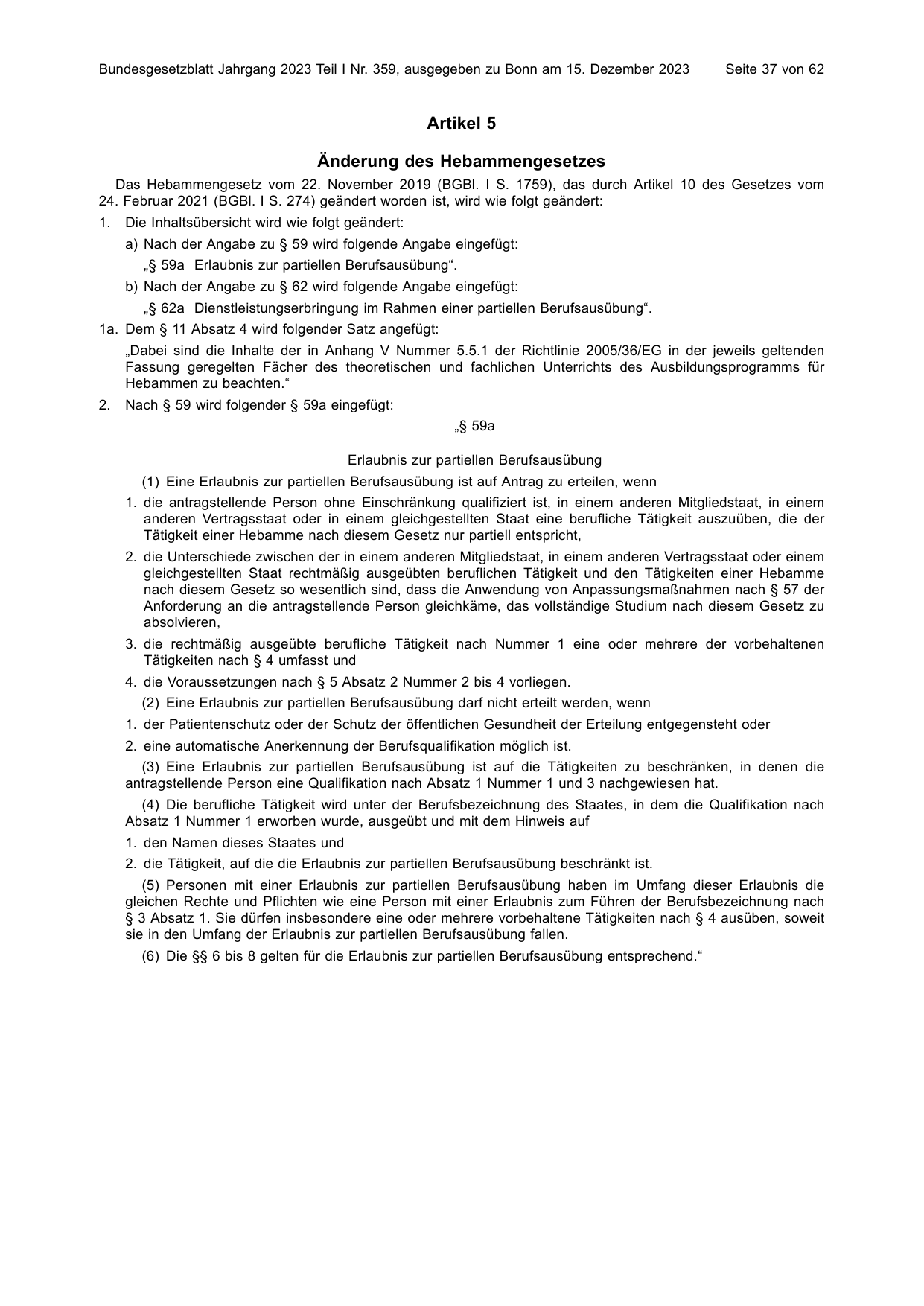 BGBl. 2023, Seite 37 — Originalseite als Abbildung