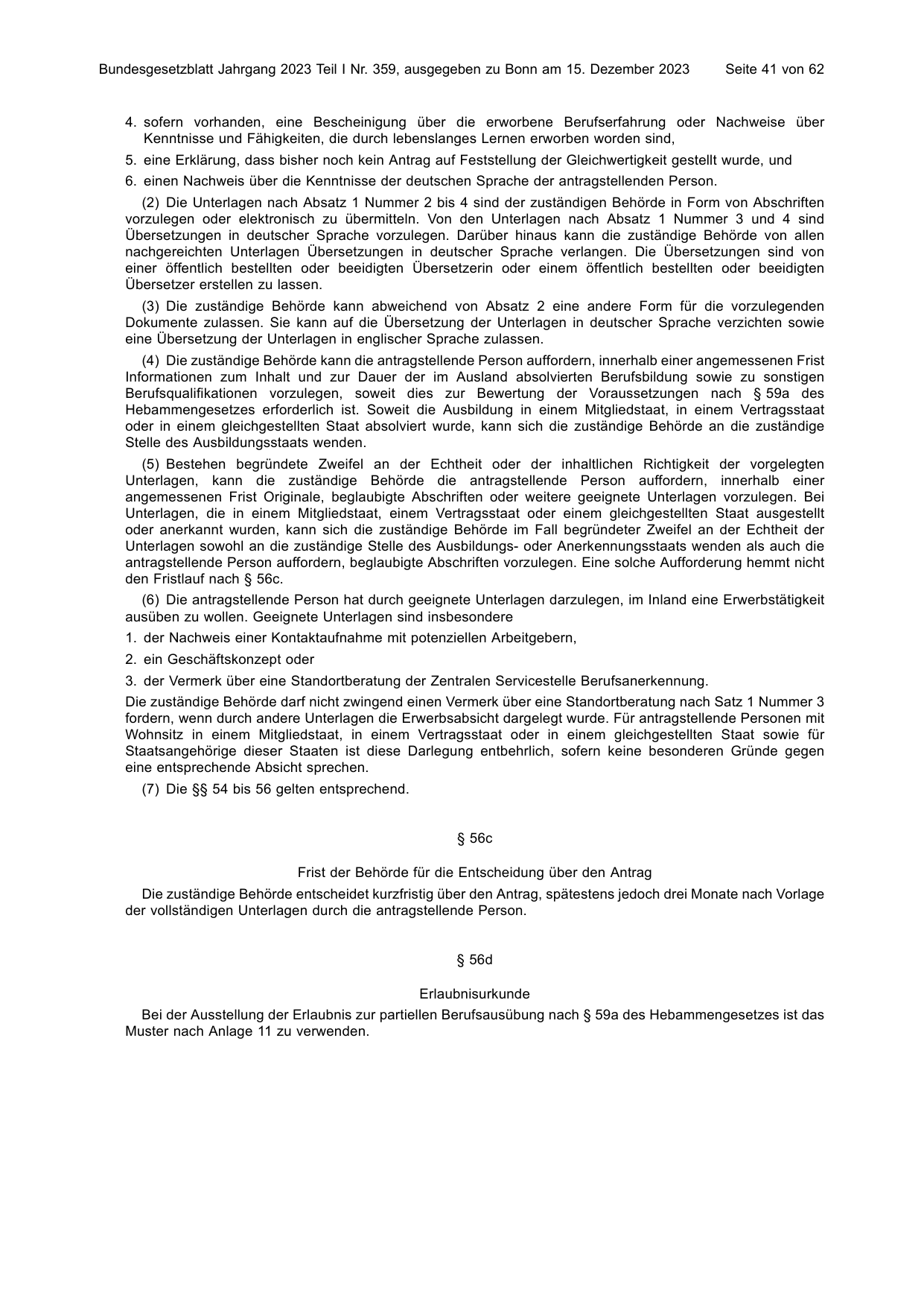 BGBl. 2023, Seite 41 — Originalseite als Abbildung