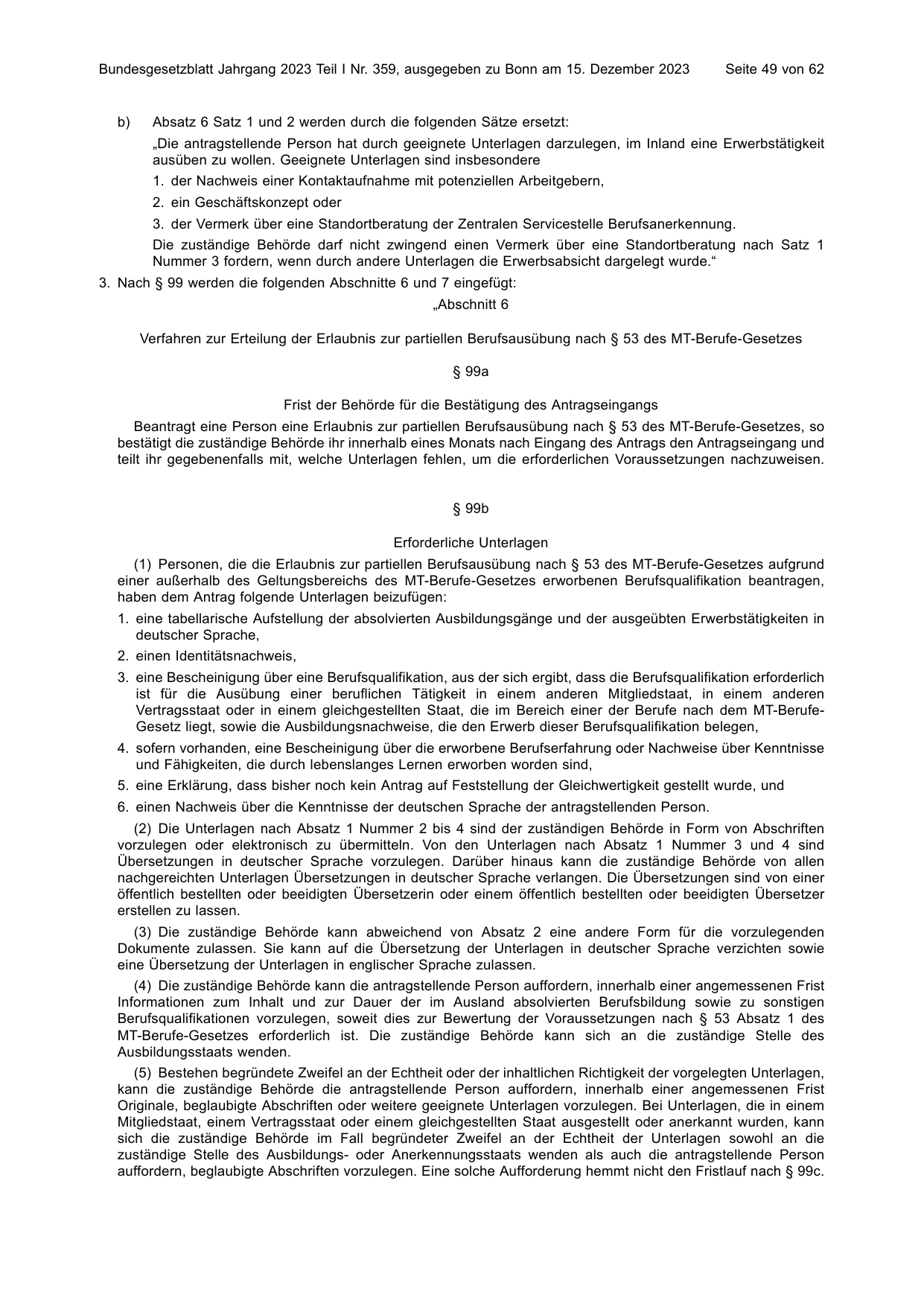BGBl. 2023, Seite 49 — Originalseite als Abbildung