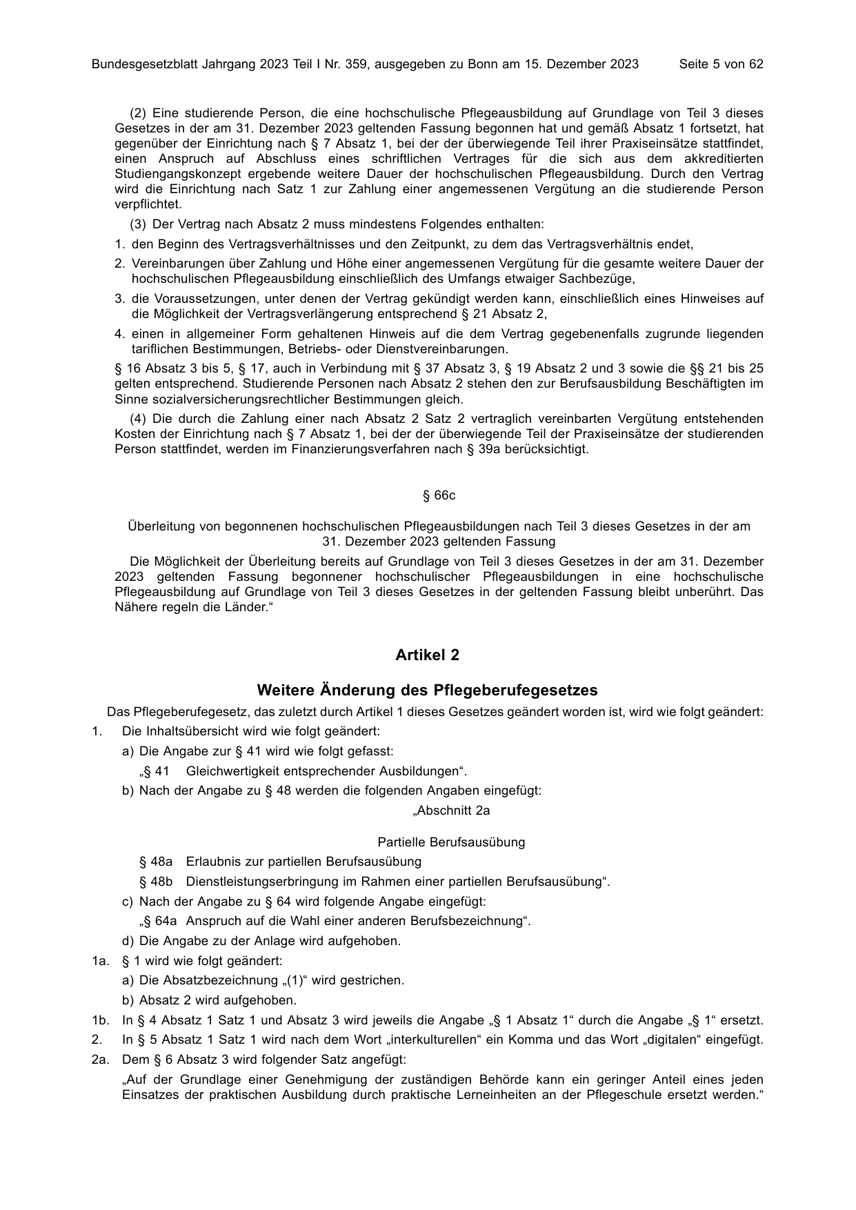 BGBl. 2023, Seite 5 — Originalseite als Abbildung