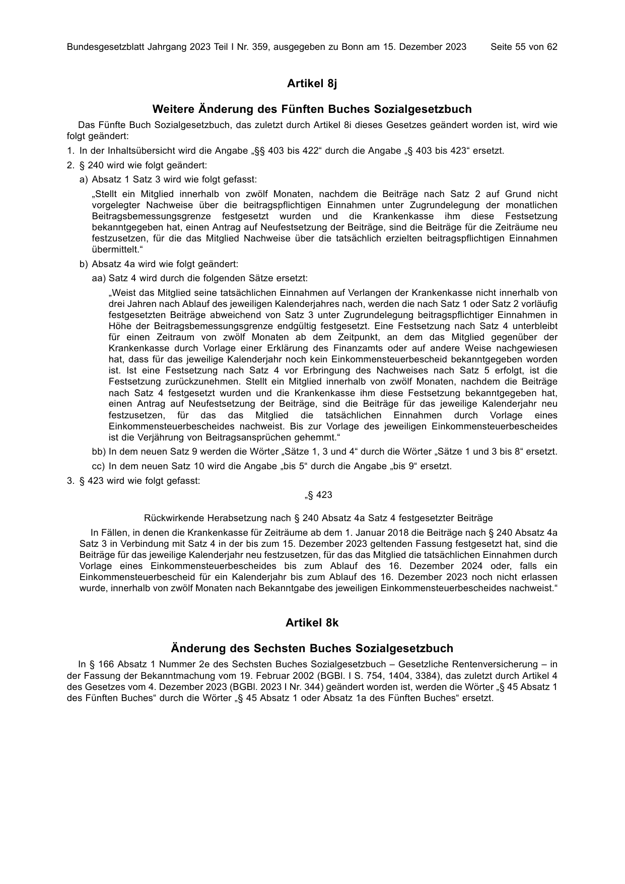 BGBl. 2023, Seite 55 — Originalseite als Abbildung
