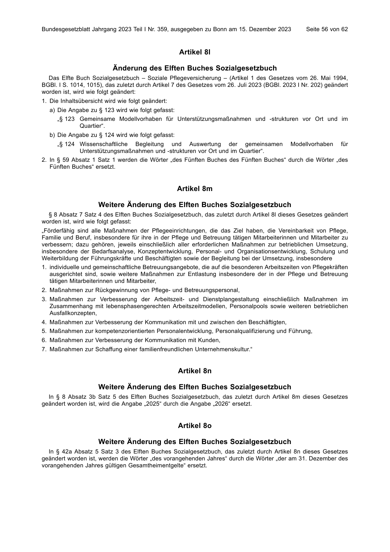 BGBl. 2023, Seite 56 — Originalseite als Abbildung