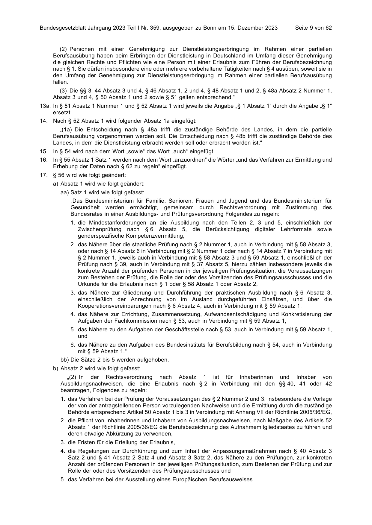 BGBl. 2023, Seite 9 — Originalseite als Abbildung
