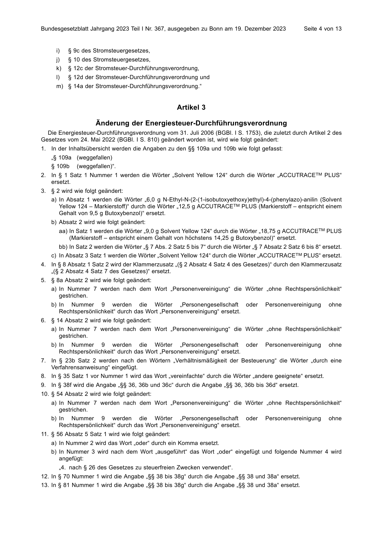 BGBl. 2023, Seite 4 — Originalseite als Abbildung