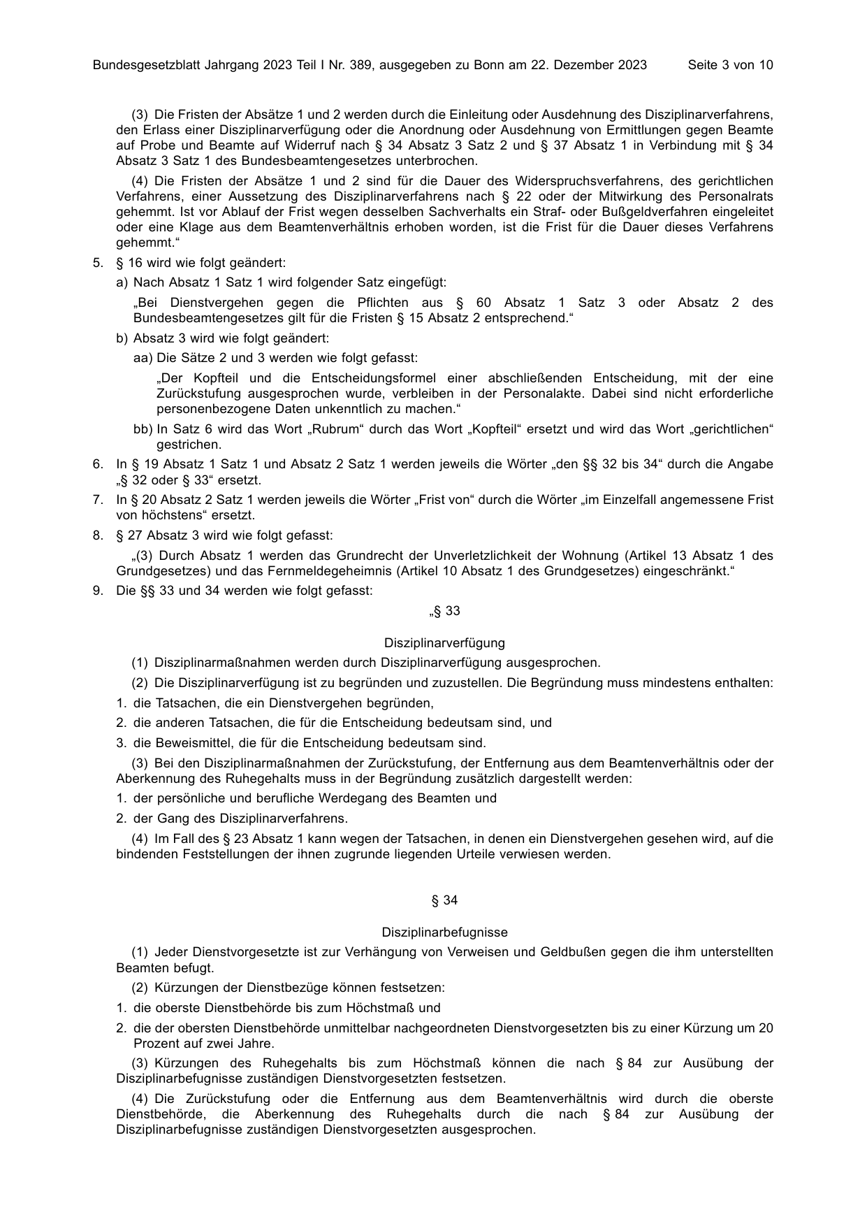 BGBl. 2023, Seite 3 — Originalseite als Abbildung