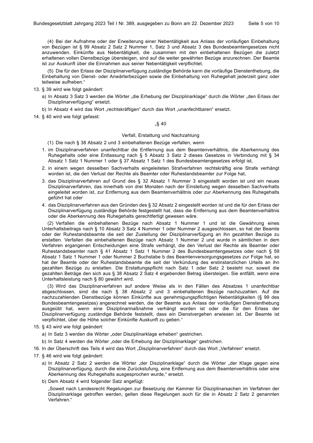 BGBl. 2023, Seite 5 — Originalseite als Abbildung