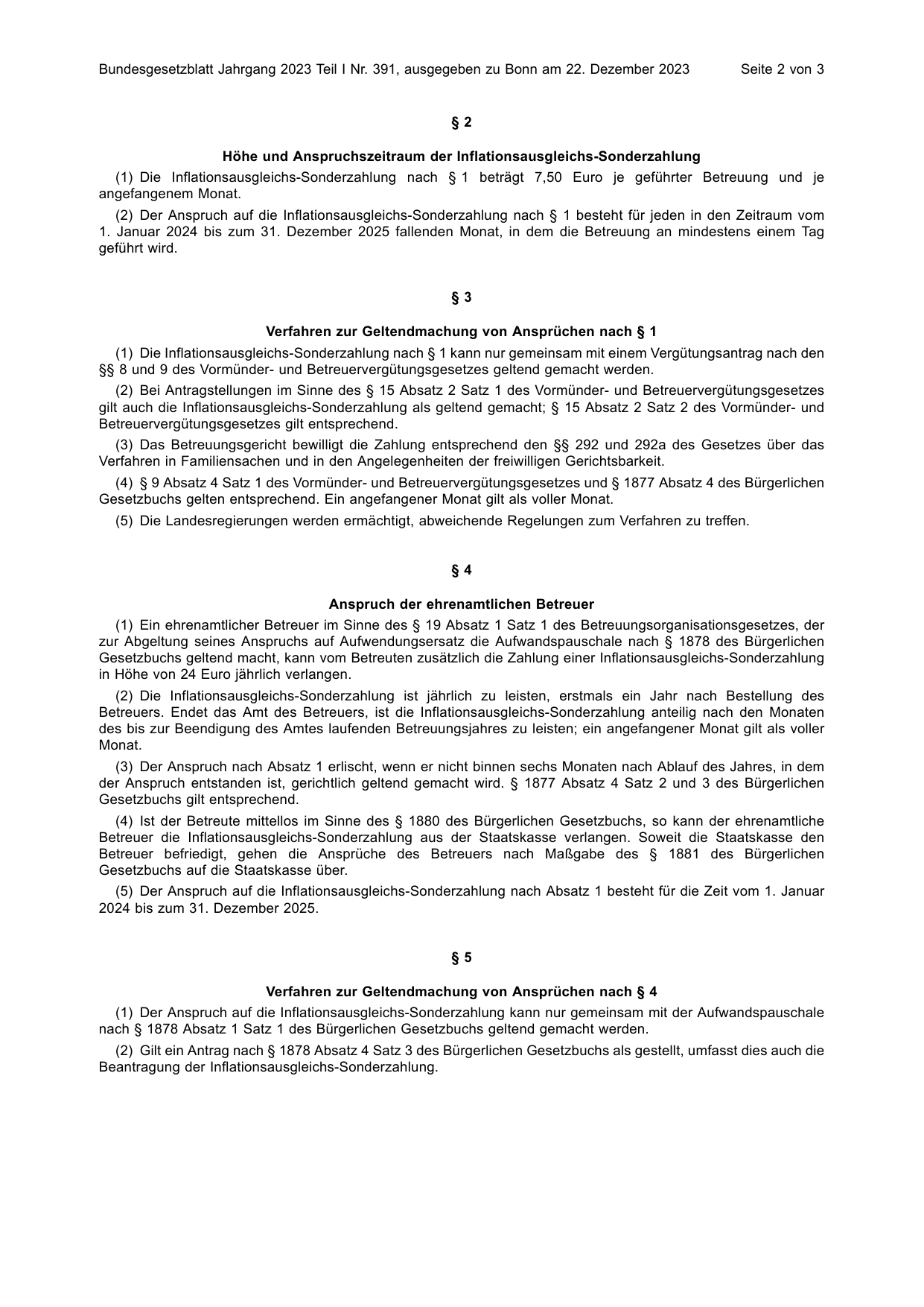 BGBl. 2023, Seite 2 — Originalseite als Abbildung