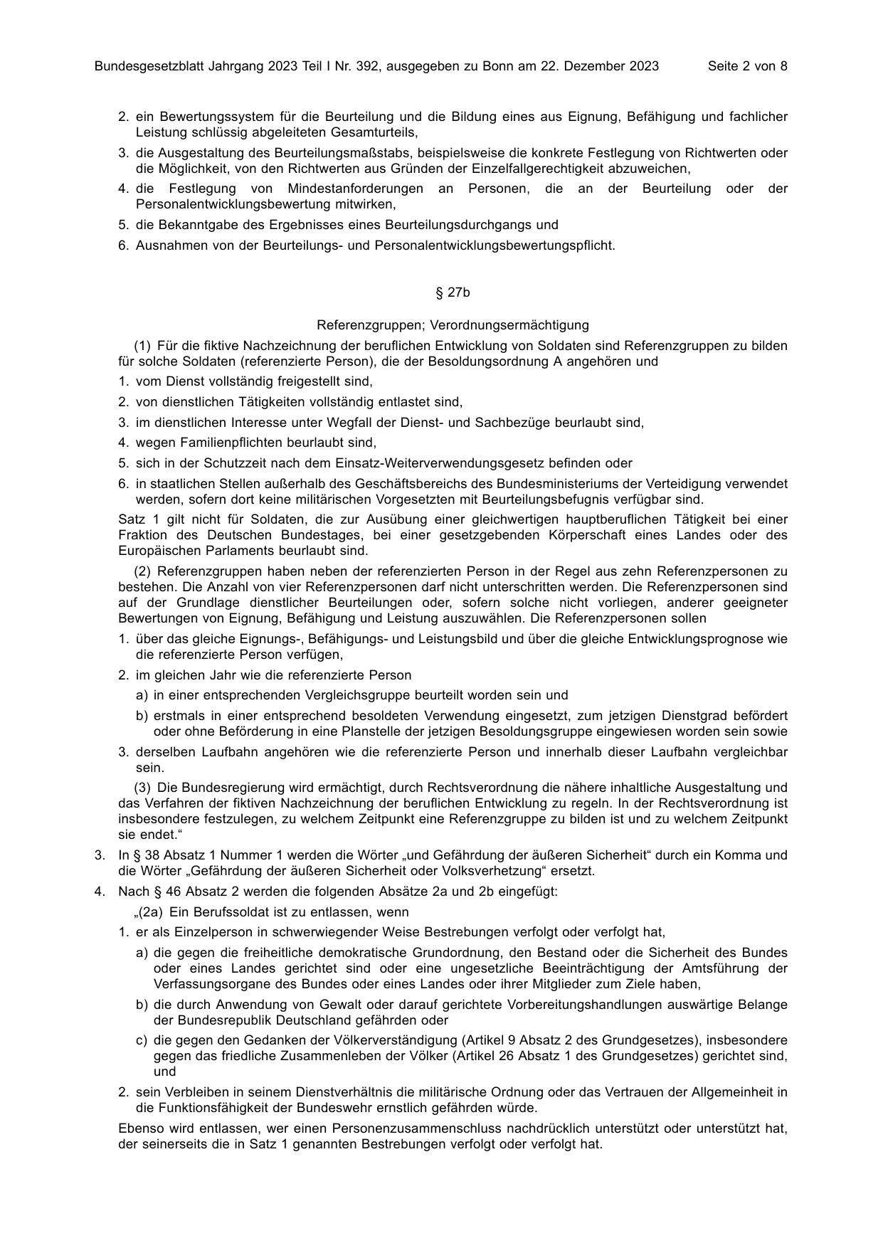 BGBl. 2023, Seite 2 — Originalseite als Abbildung