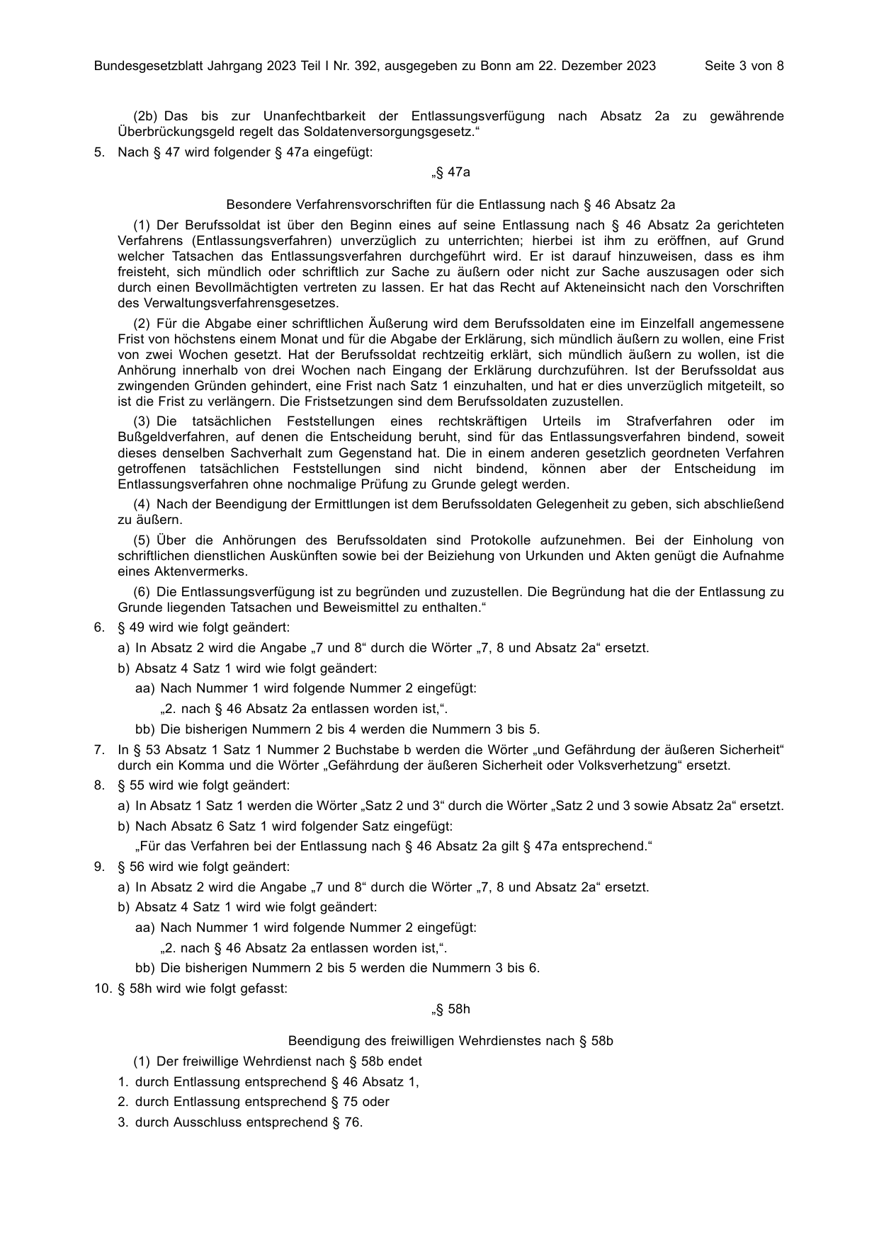 BGBl. 2023, Seite 3 — Originalseite als Abbildung