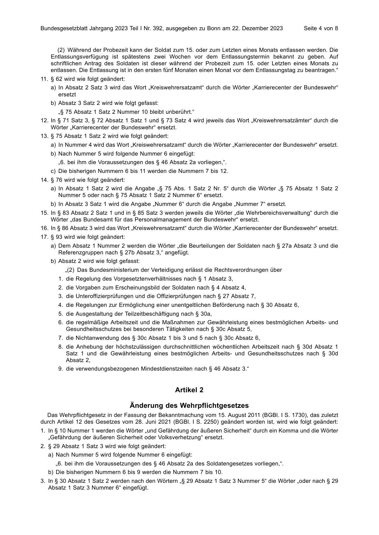 BGBl. 2023, Seite 4 — Originalseite als Abbildung