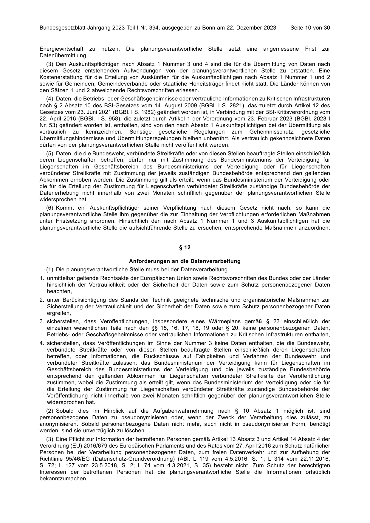 BGBl. 2023, Seite 10 — Originalseite als Abbildung