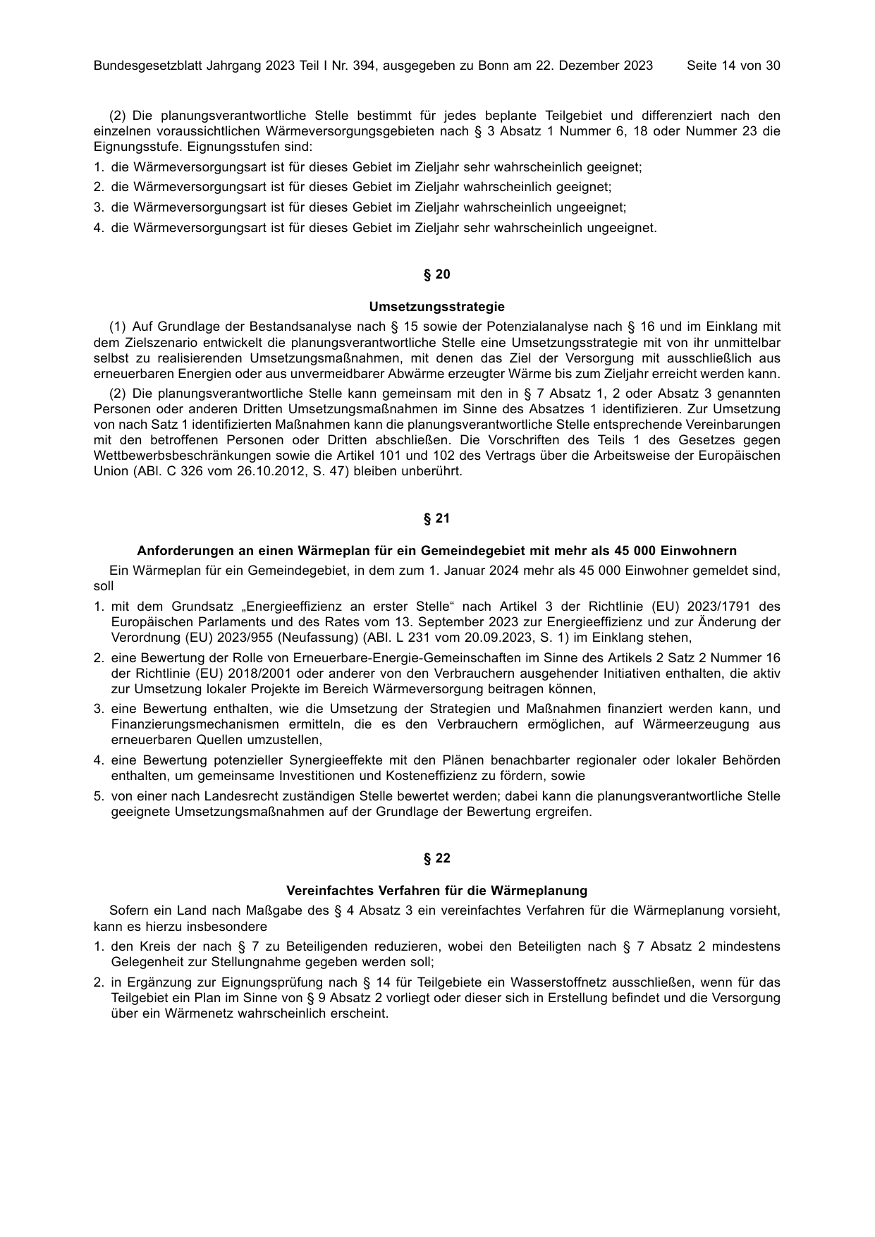 BGBl. 2023, Seite 14 — Originalseite als Abbildung