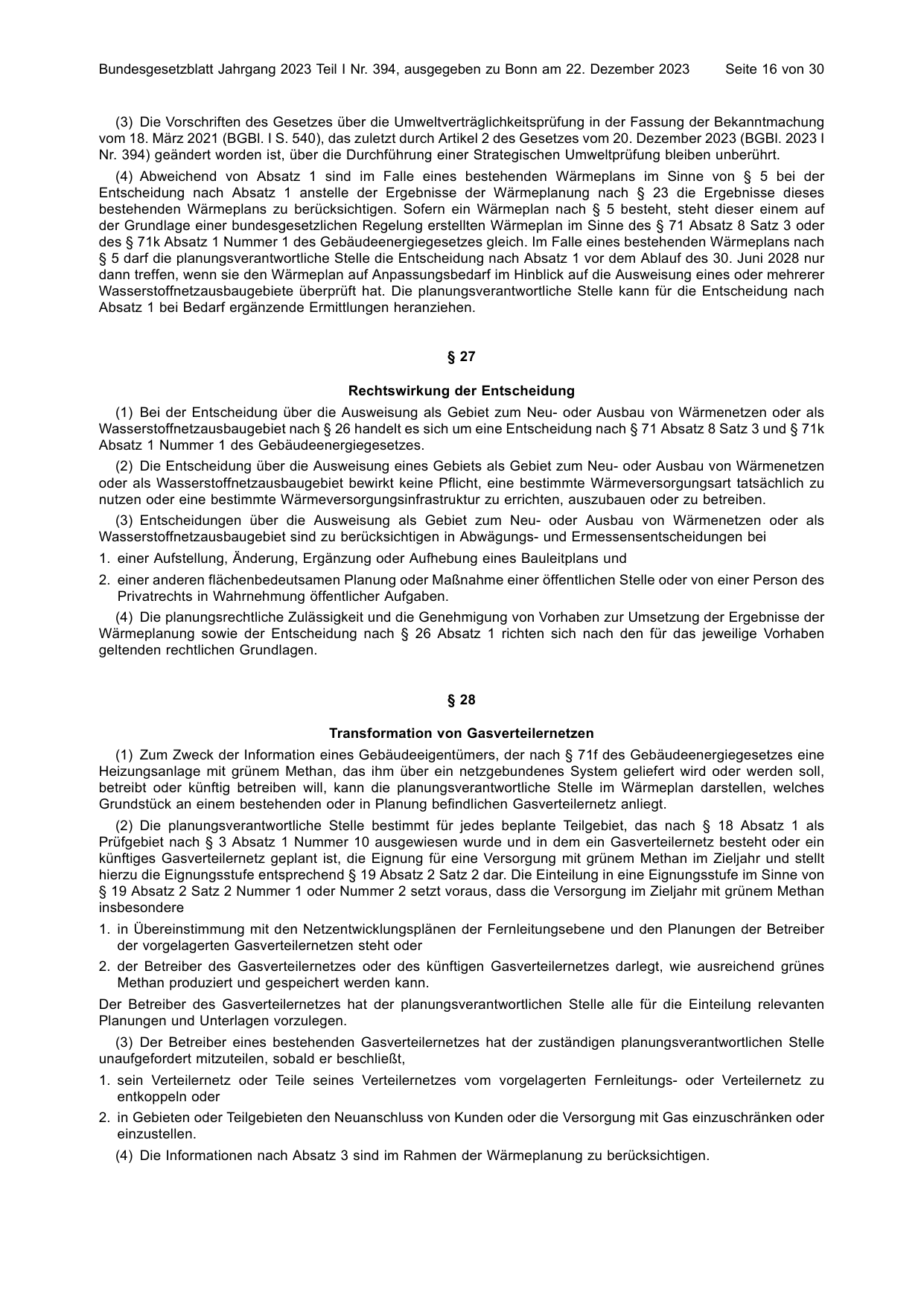 BGBl. 2023, Seite 16 — Originalseite als Abbildung