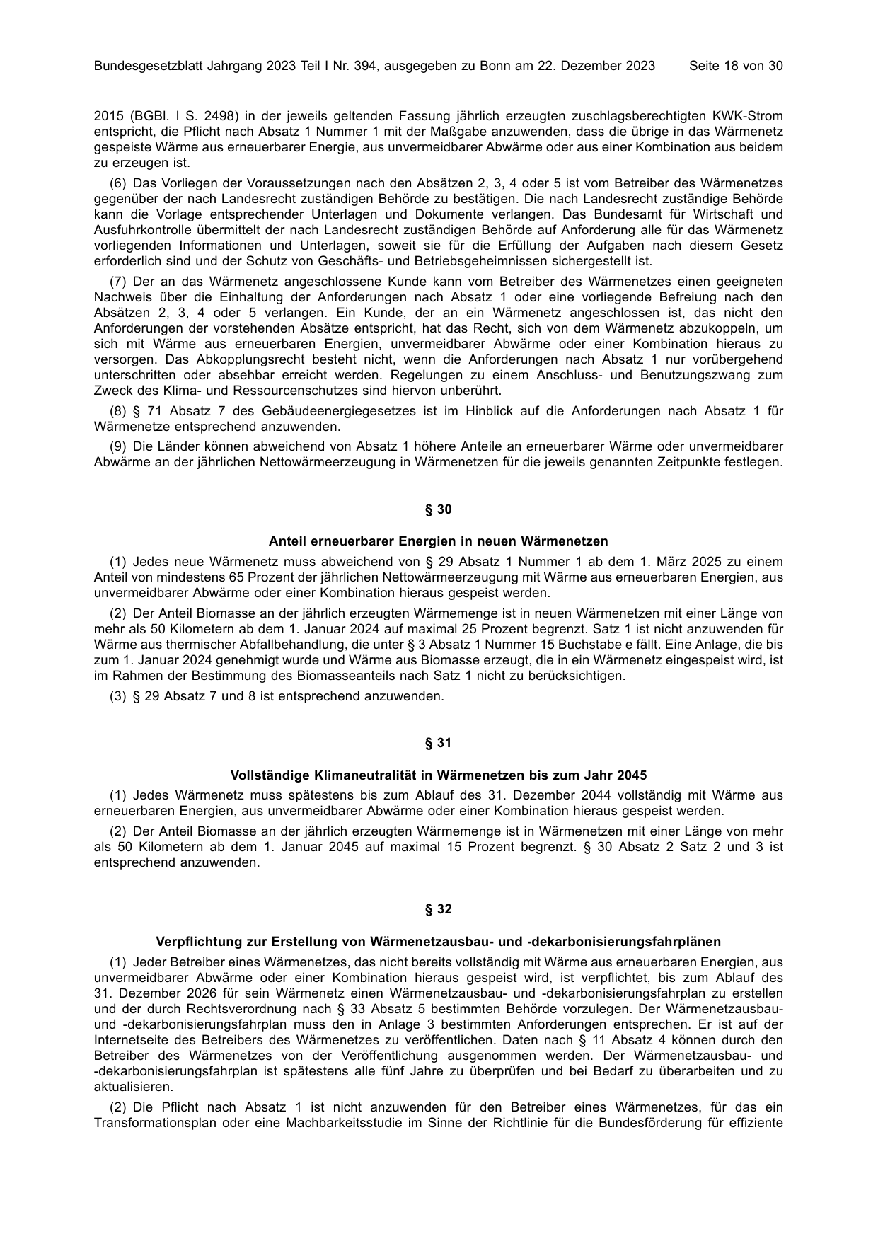 BGBl. 2023, Seite 18 — Originalseite als Abbildung