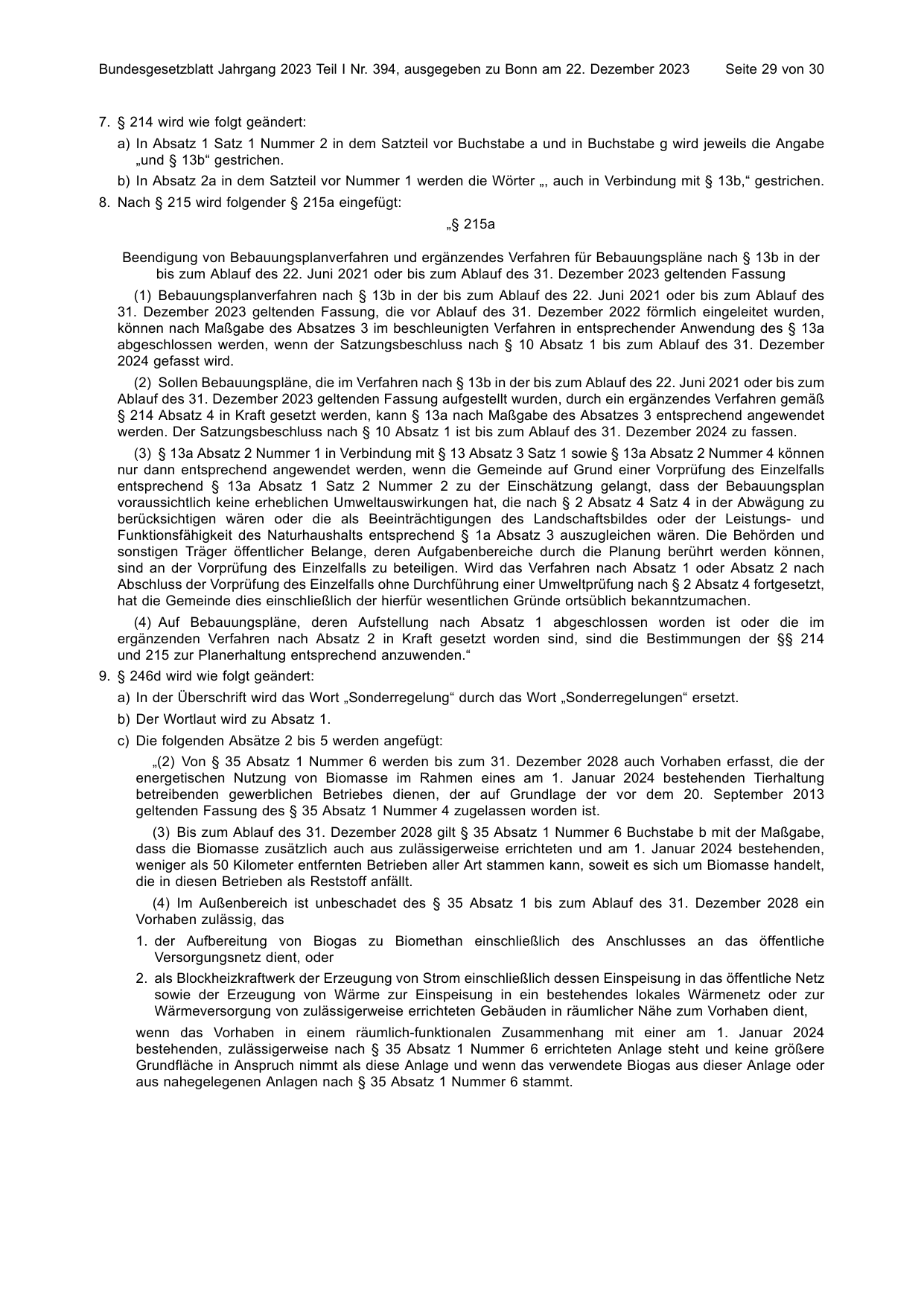 BGBl. 2023, Seite 29 — Originalseite als Abbildung