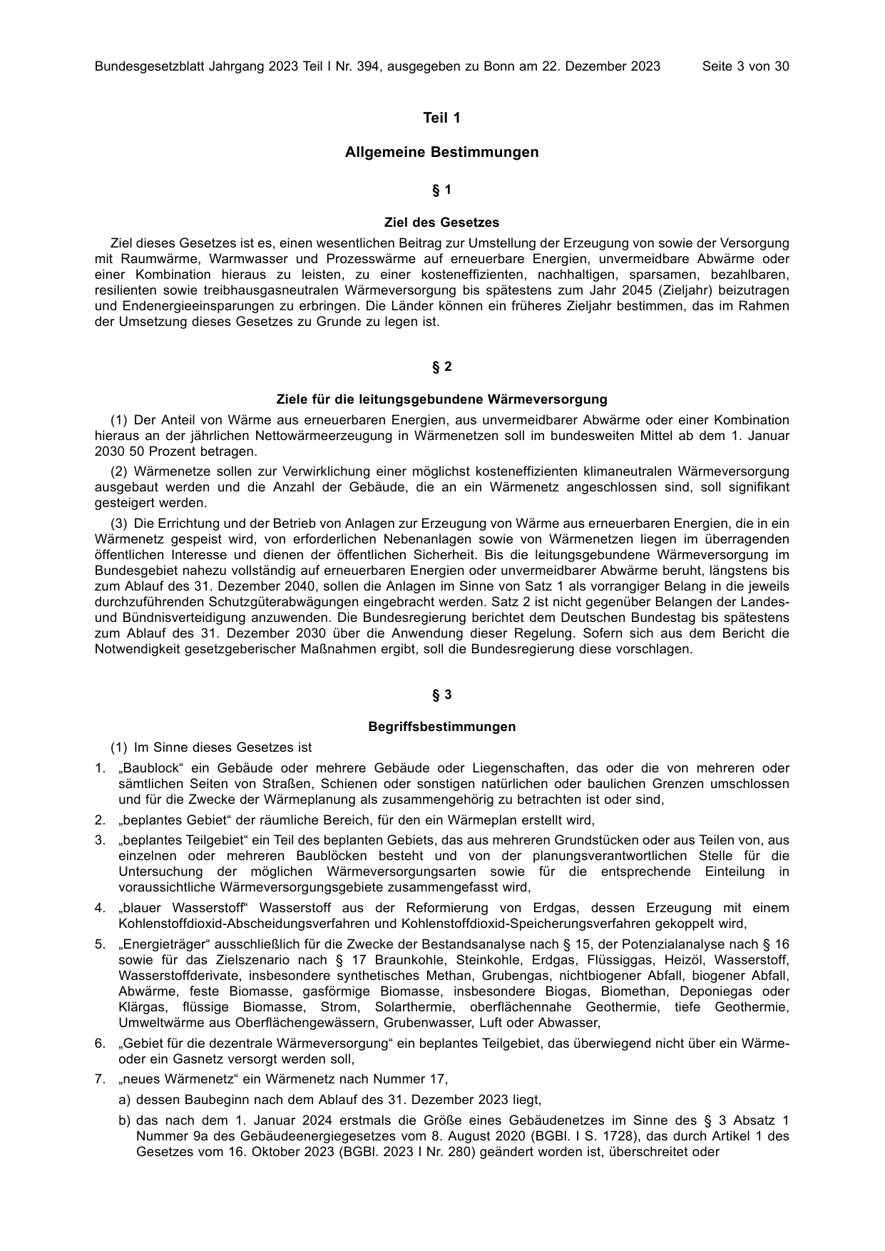 BGBl. 2023, Seite 3 — Originalseite als Abbildung