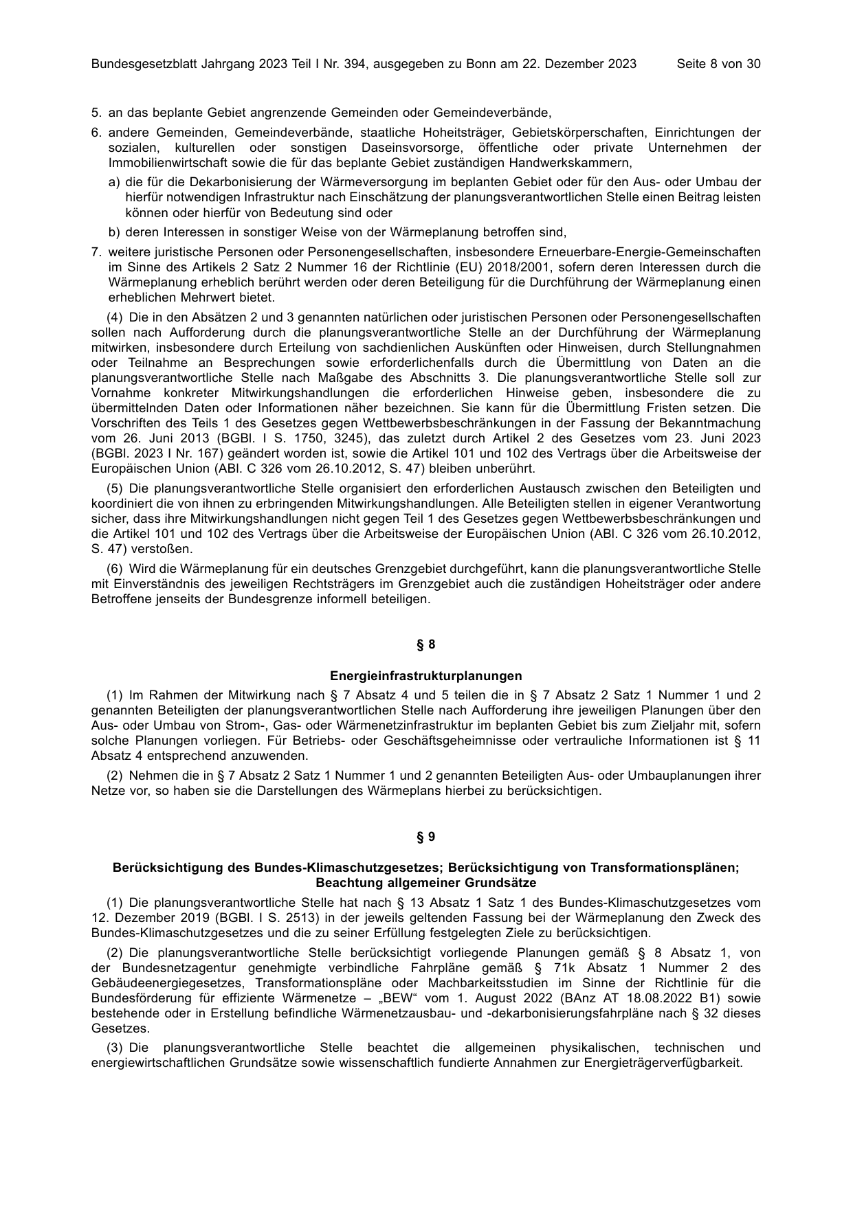 BGBl. 2023, Seite 8 — Originalseite als Abbildung