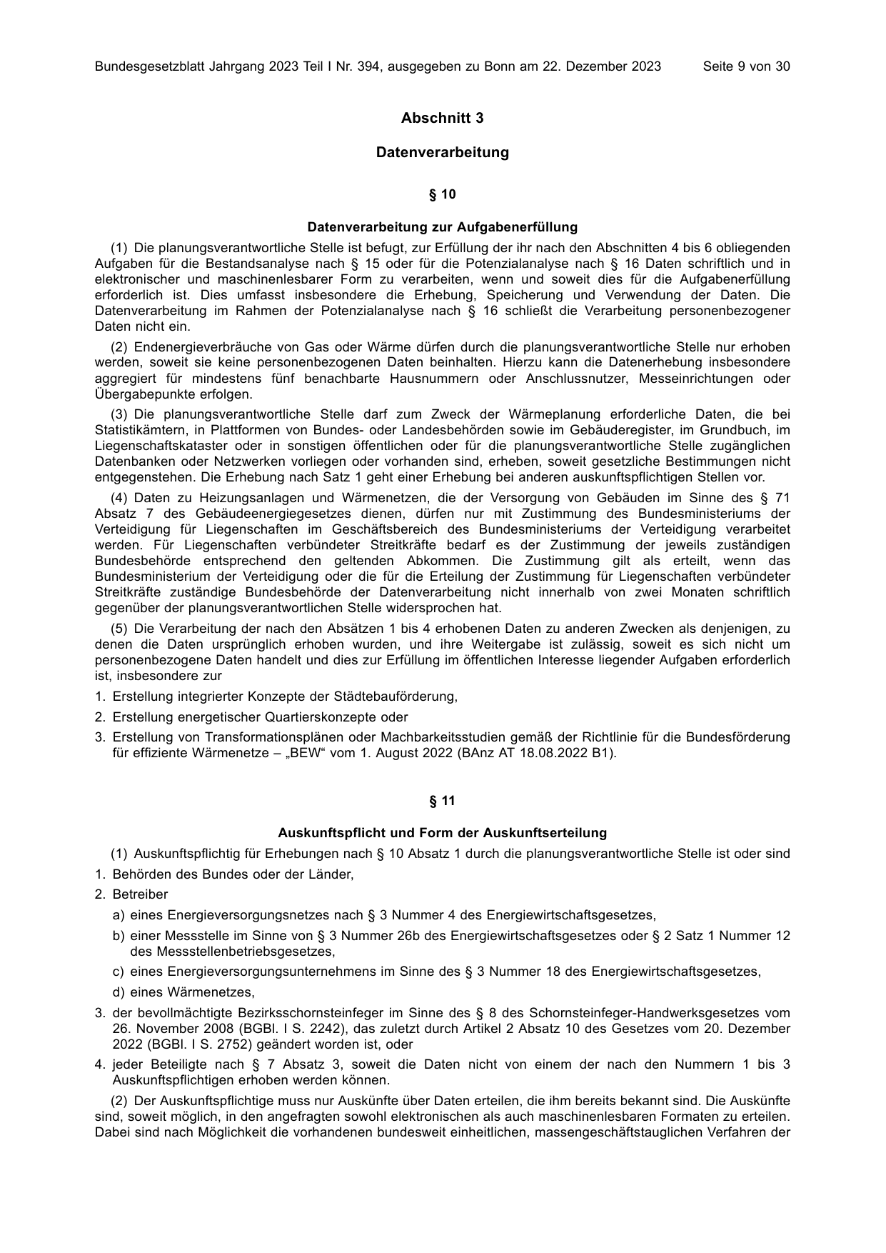 BGBl. 2023, Seite 9 — Originalseite als Abbildung