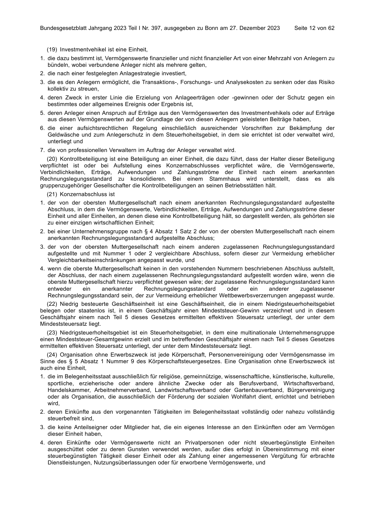 BGBl. 2023, Seite 12 — Originalseite als Abbildung