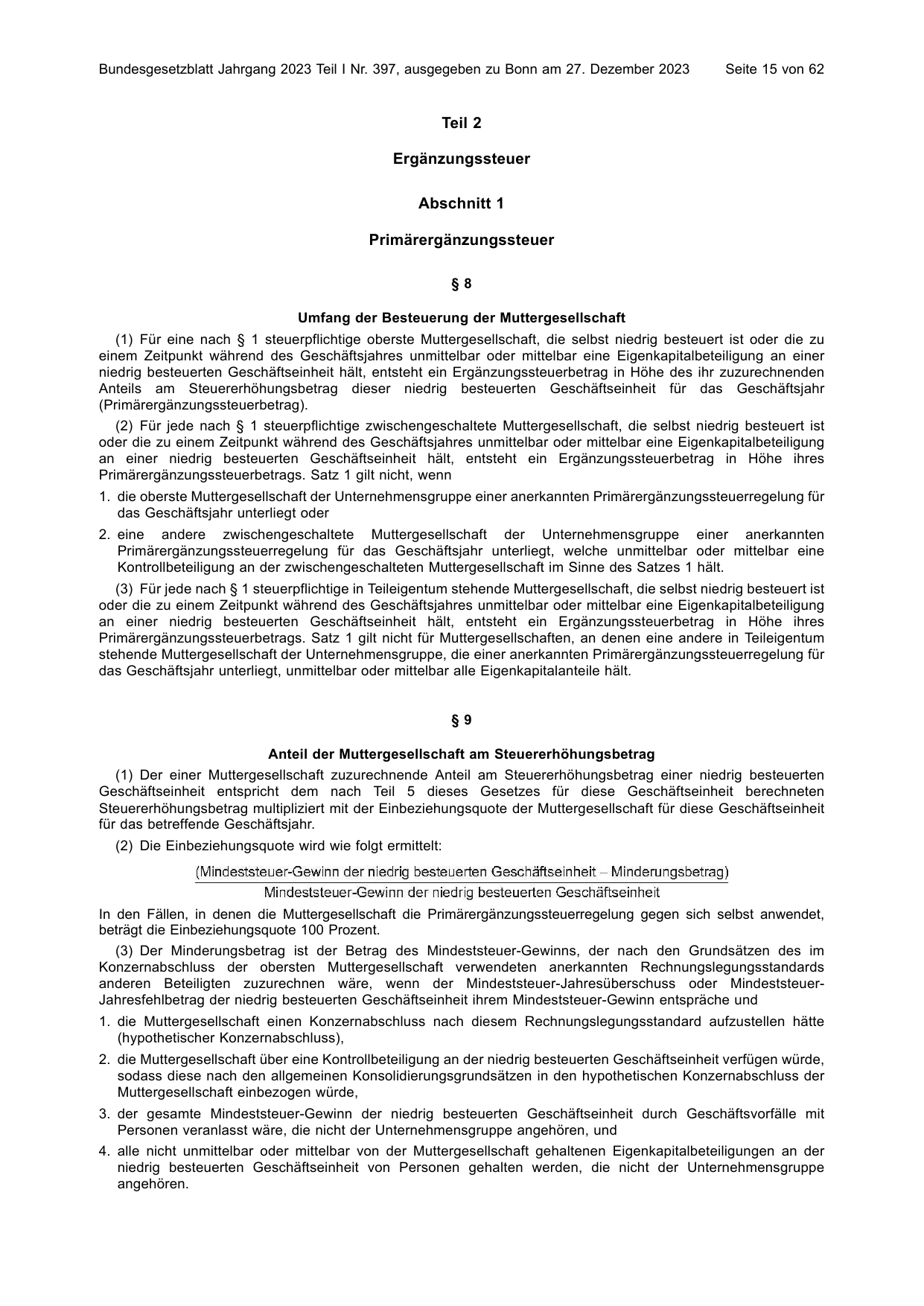 BGBl. 2023, Seite 15 — Originalseite als Abbildung