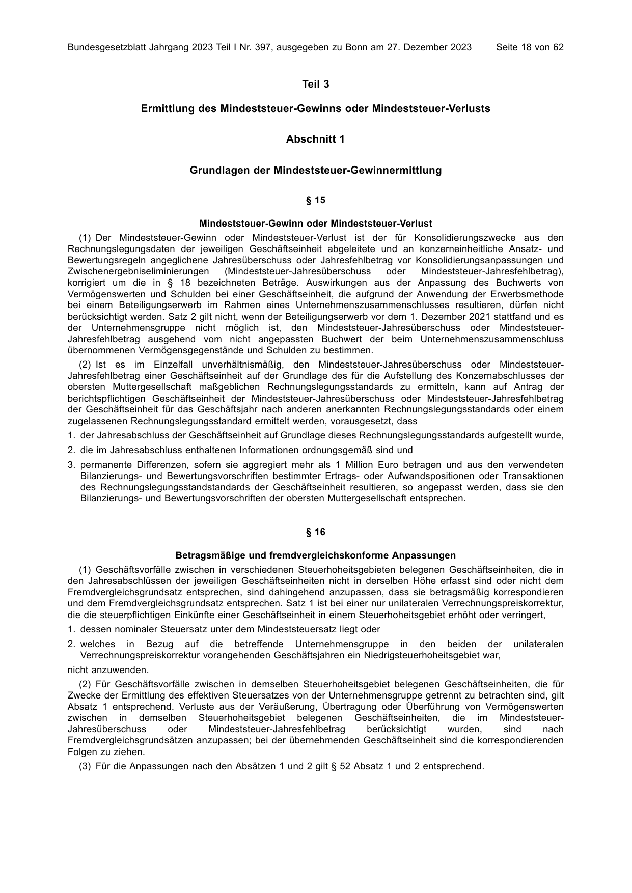 BGBl. 2023, Seite 18 — Originalseite als Abbildung