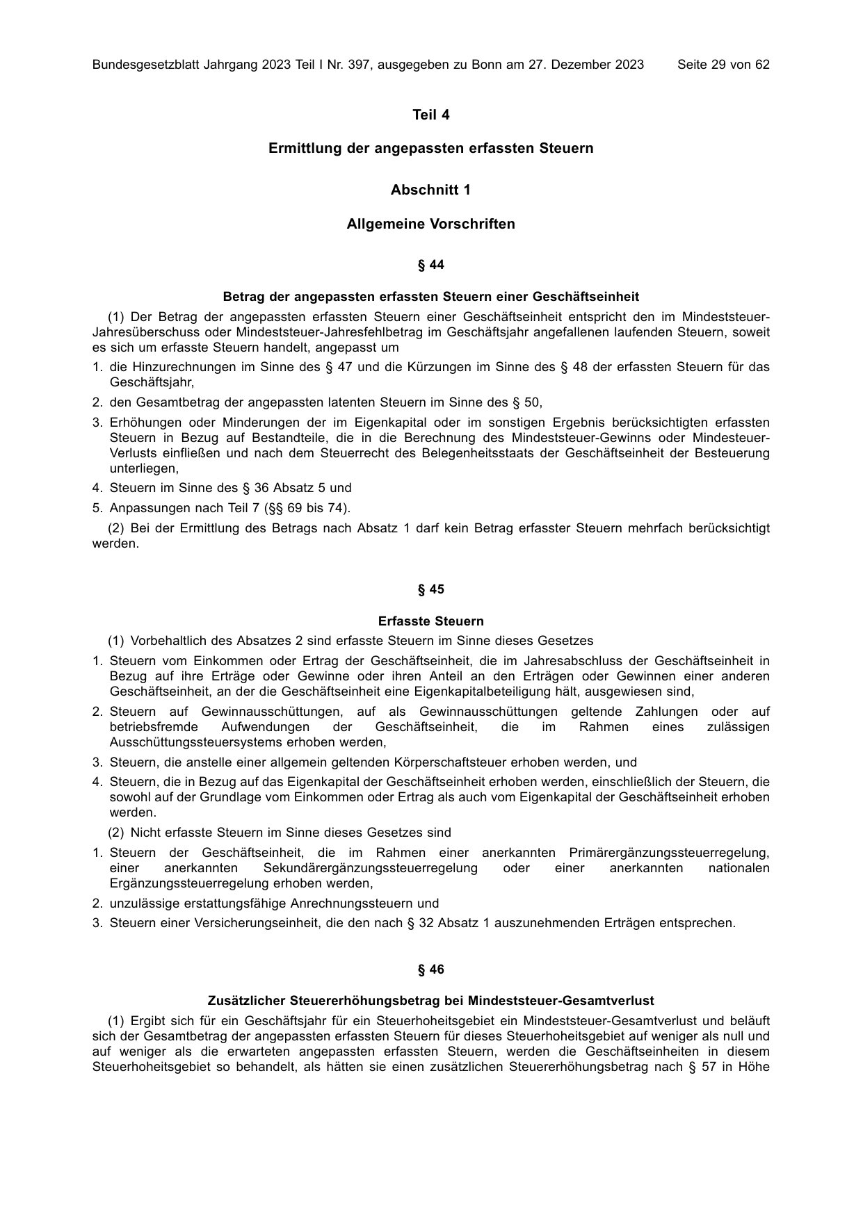 BGBl. 2023, Seite 29 — Originalseite als Abbildung