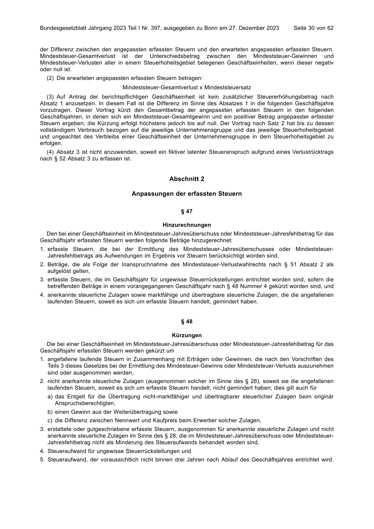 BGBl. 2023, Seite 30 — Originalseite als Abbildung