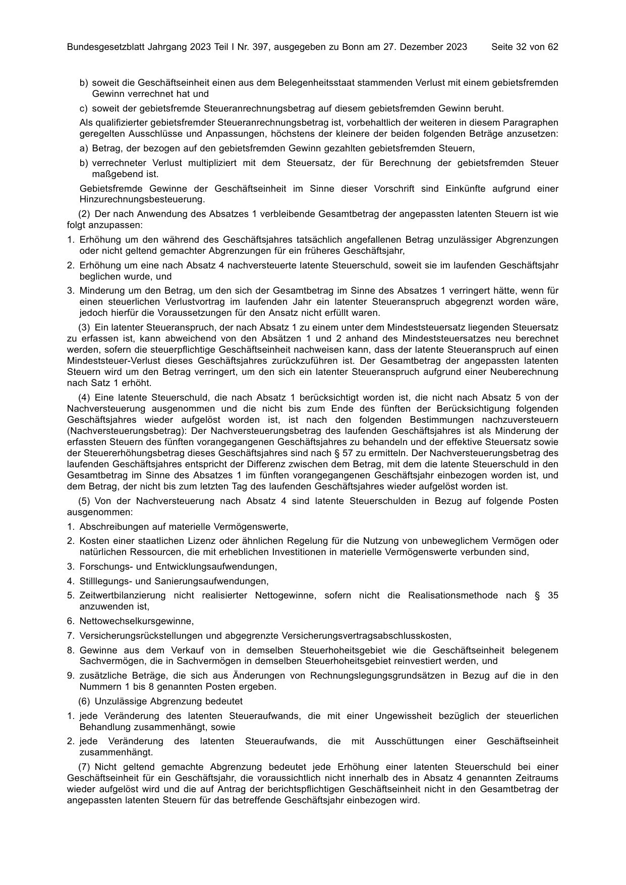 BGBl. 2023, Seite 32 — Originalseite als Abbildung