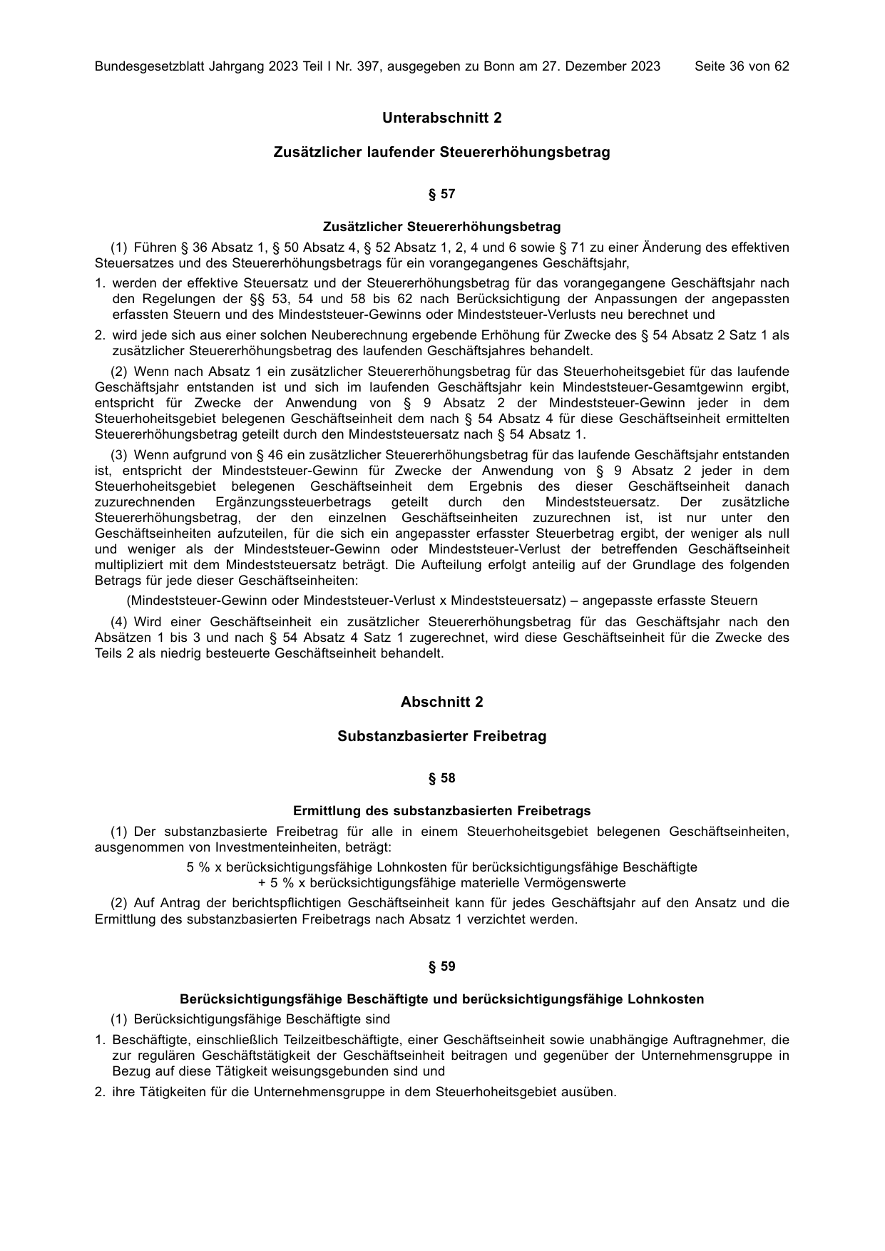 BGBl. 2023, Seite 36 — Originalseite als Abbildung