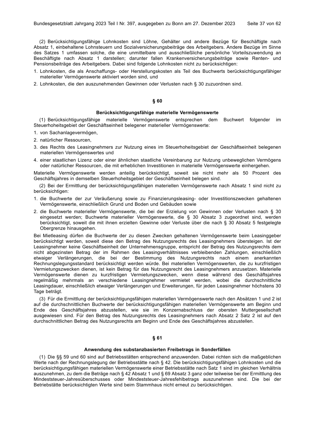 BGBl. 2023, Seite 37 — Originalseite als Abbildung