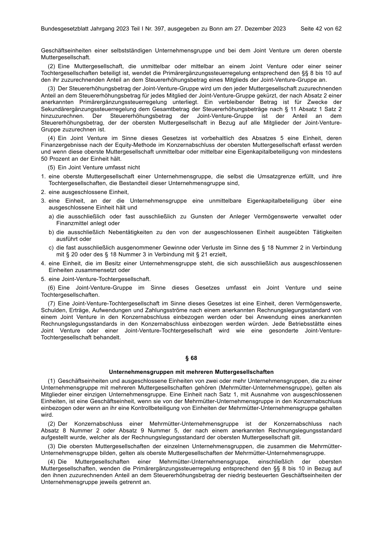BGBl. 2023, Seite 42 — Originalseite als Abbildung