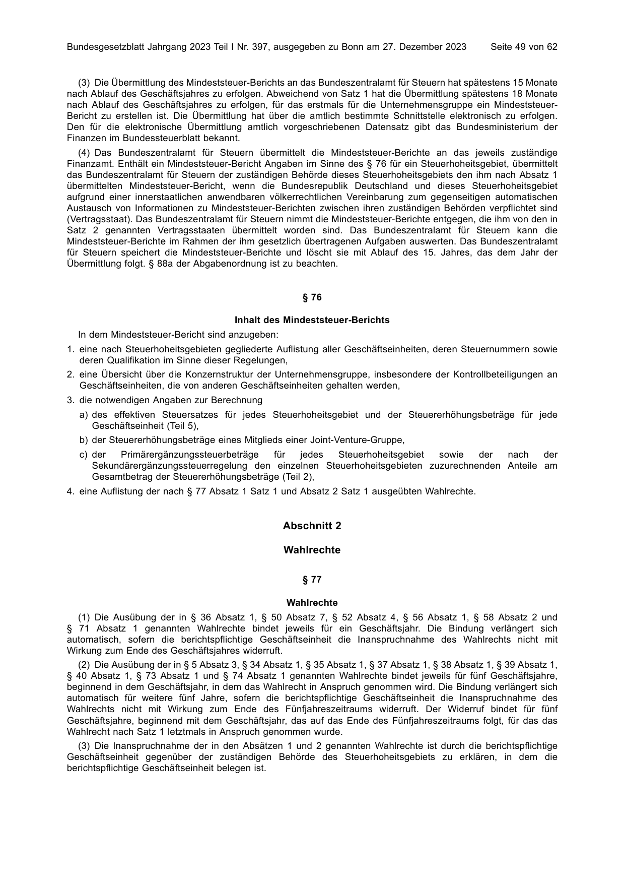 BGBl. 2023, Seite 49 — Originalseite als Abbildung