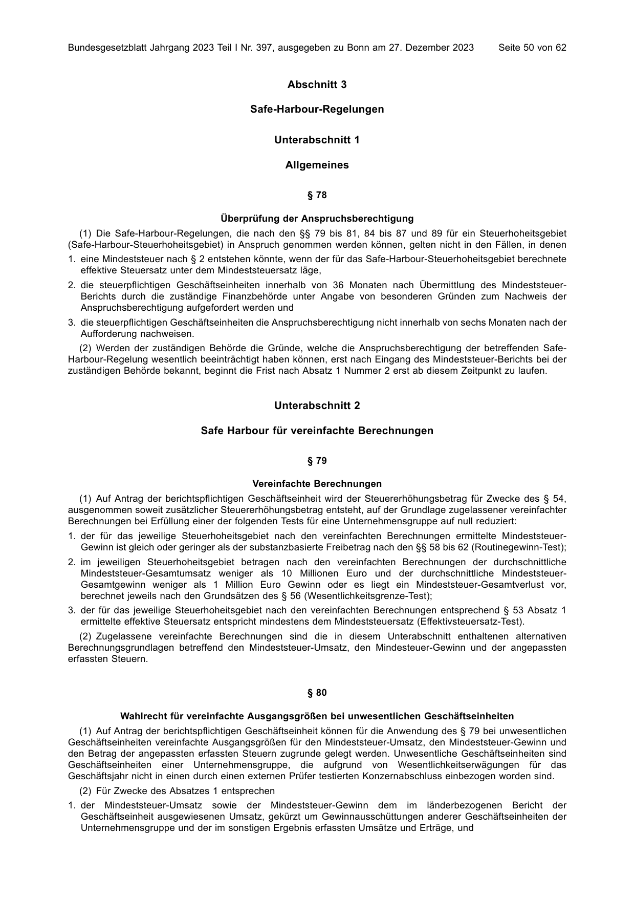 BGBl. 2023, Seite 50 — Originalseite als Abbildung