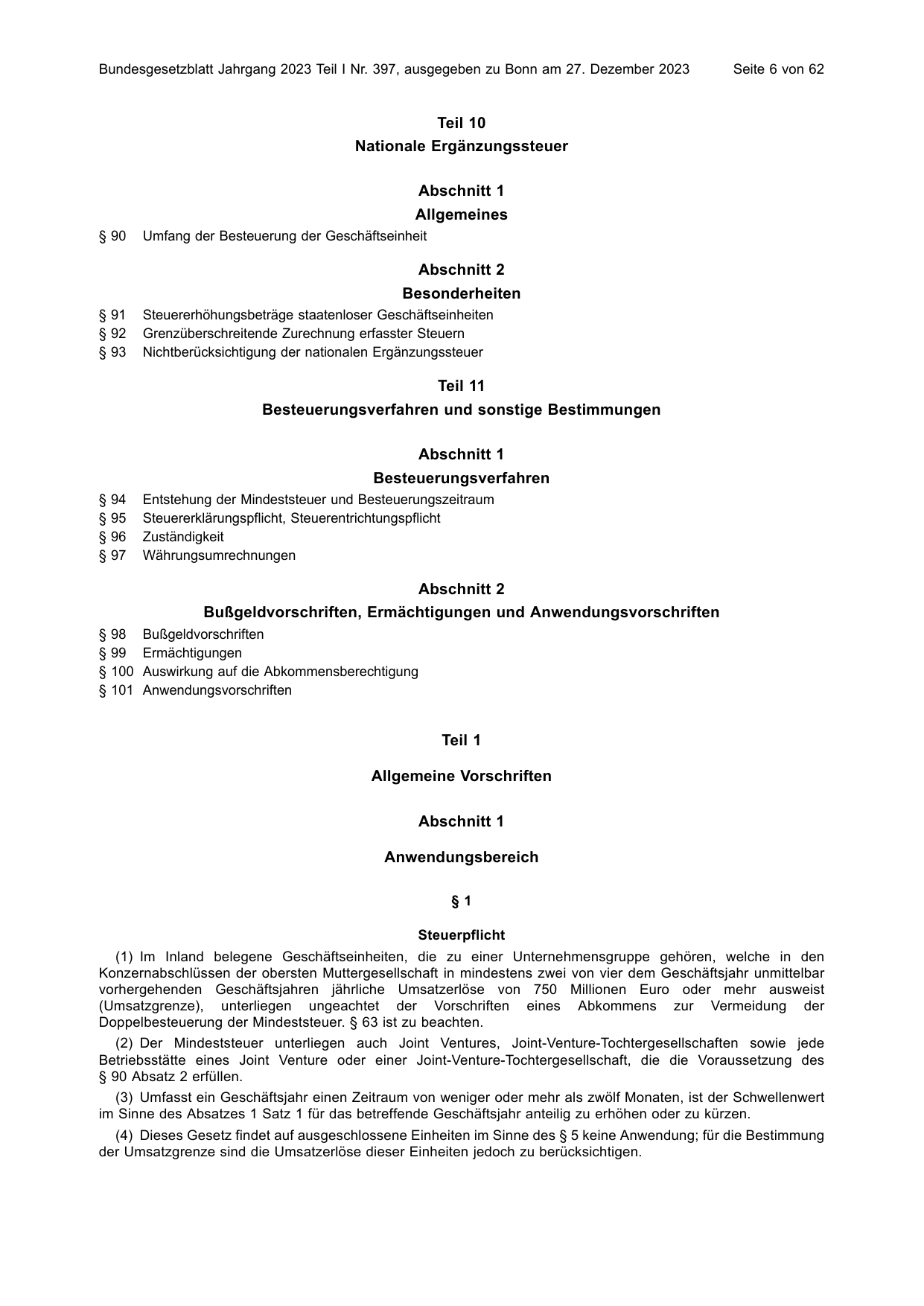 BGBl. 2023, Seite 6 — Originalseite als Abbildung