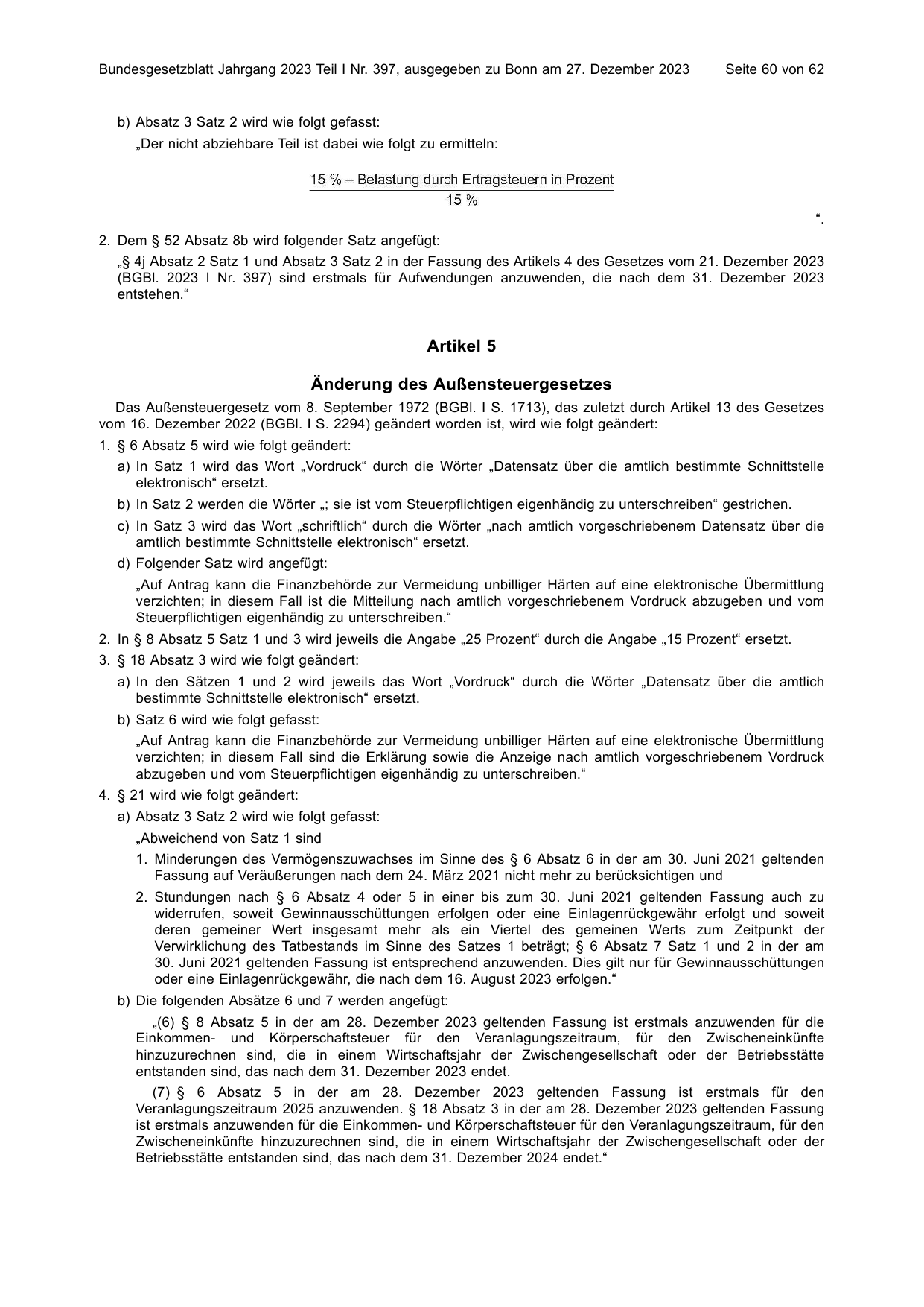 BGBl. 2023, Seite 60 — Originalseite als Abbildung