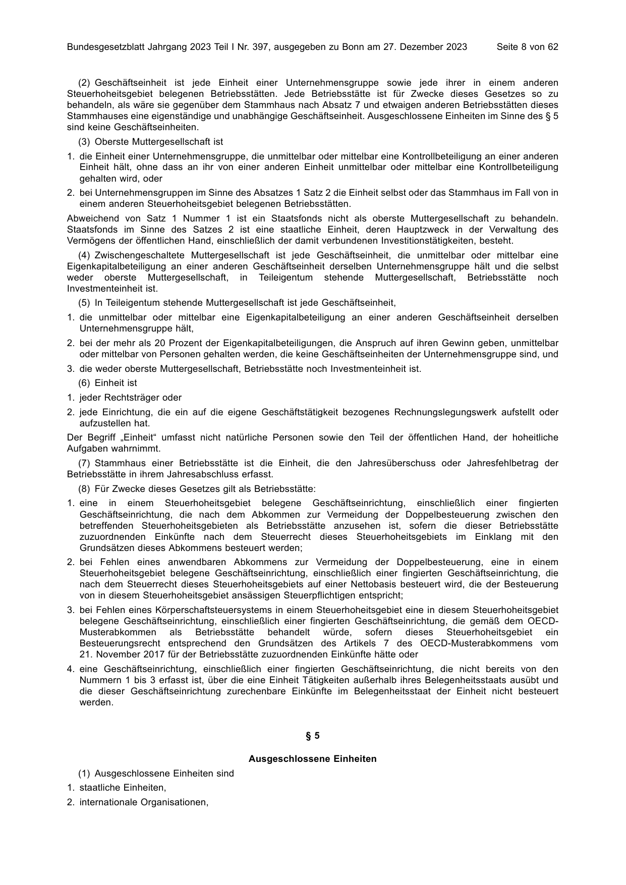 BGBl. 2023, Seite 8 — Originalseite als Abbildung