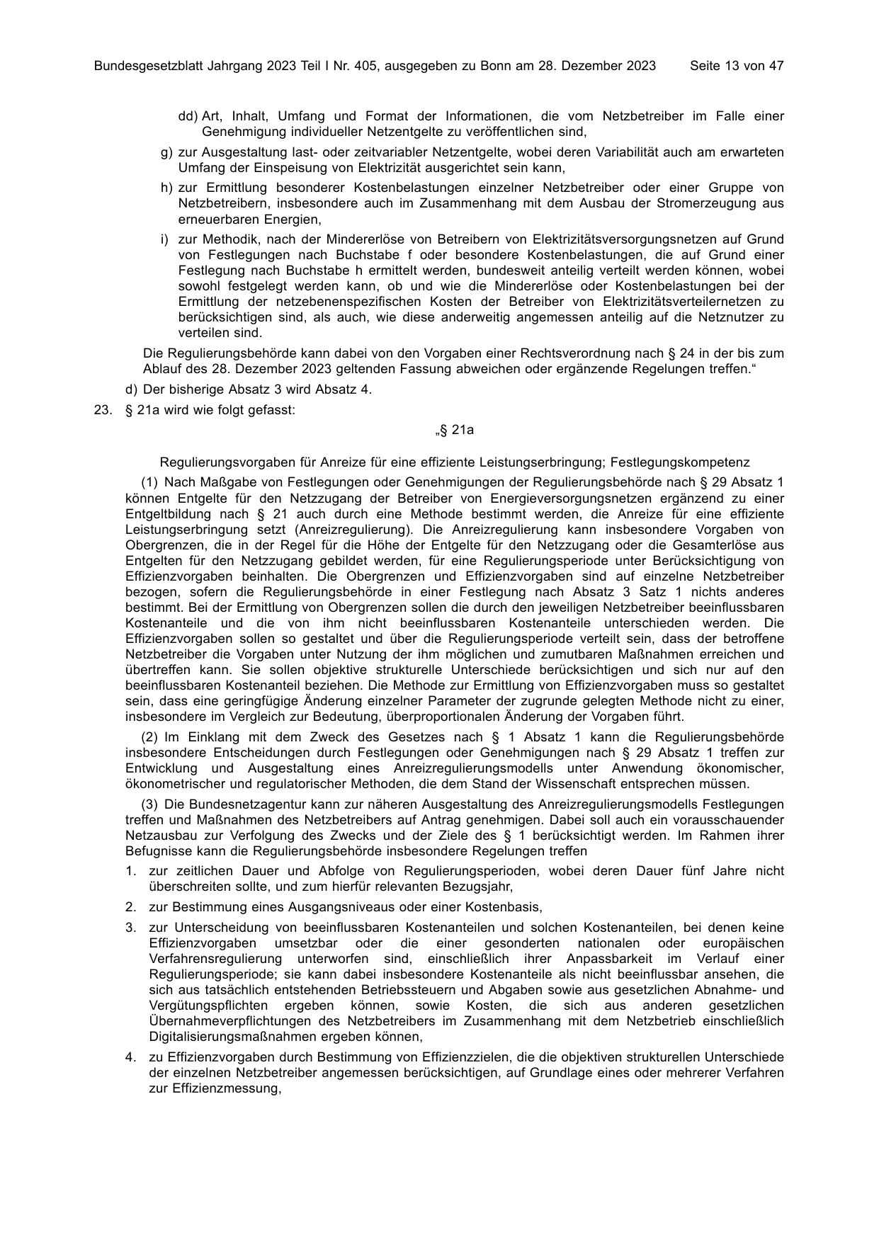 BGBl. 2023, Seite 13 — Originalseite als Abbildung