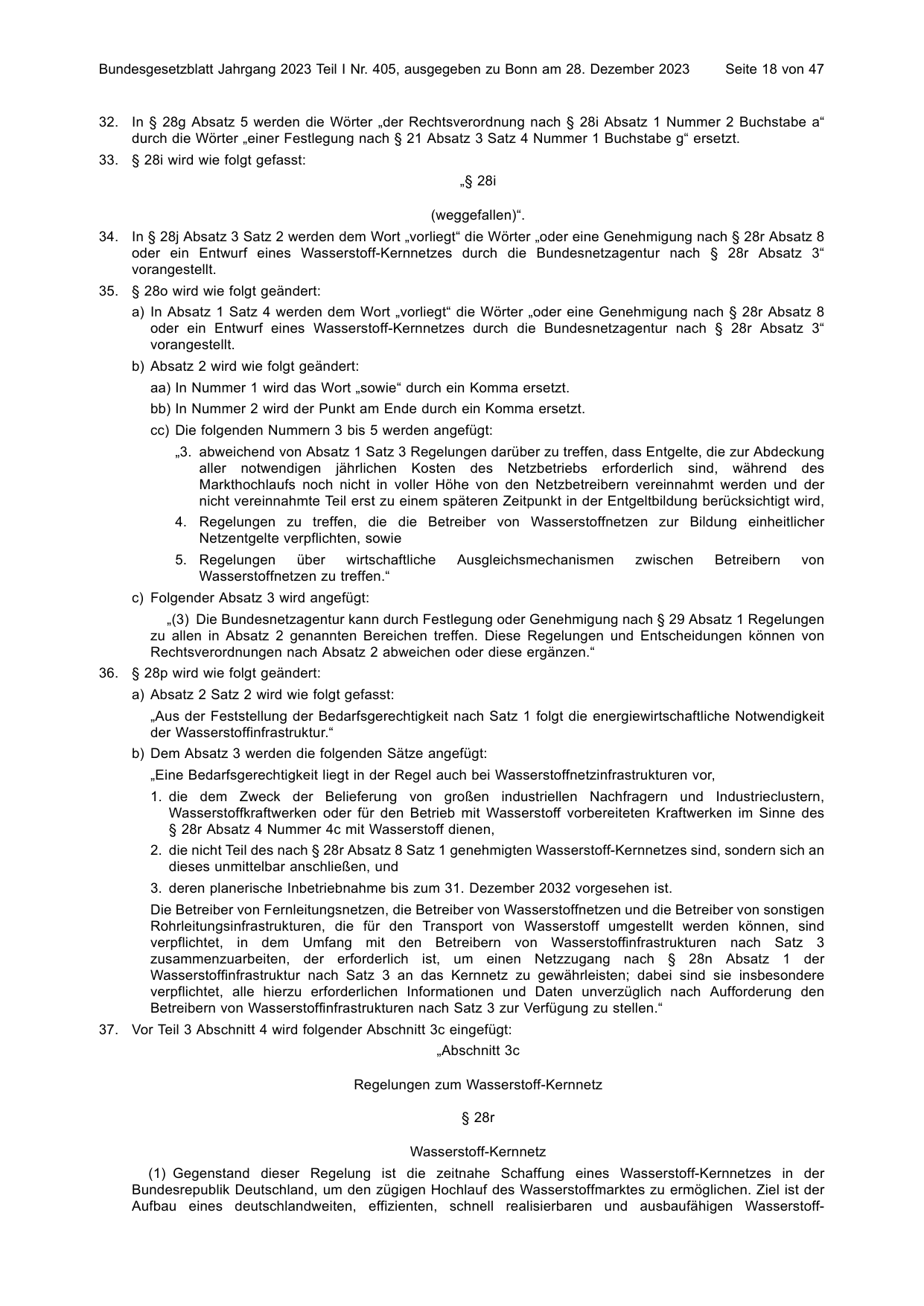 BGBl. 2023, Seite 18 — Originalseite als Abbildung