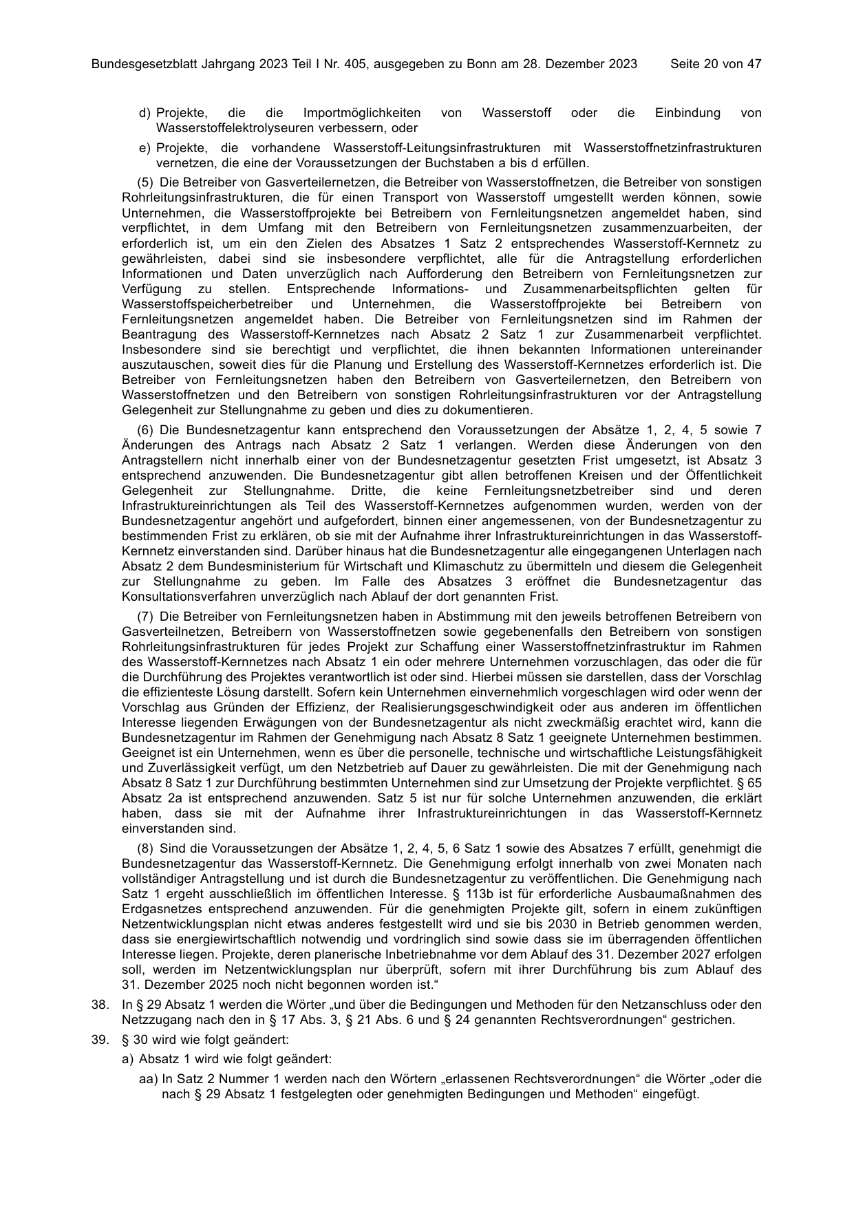 BGBl. 2023, Seite 20 — Originalseite als Abbildung