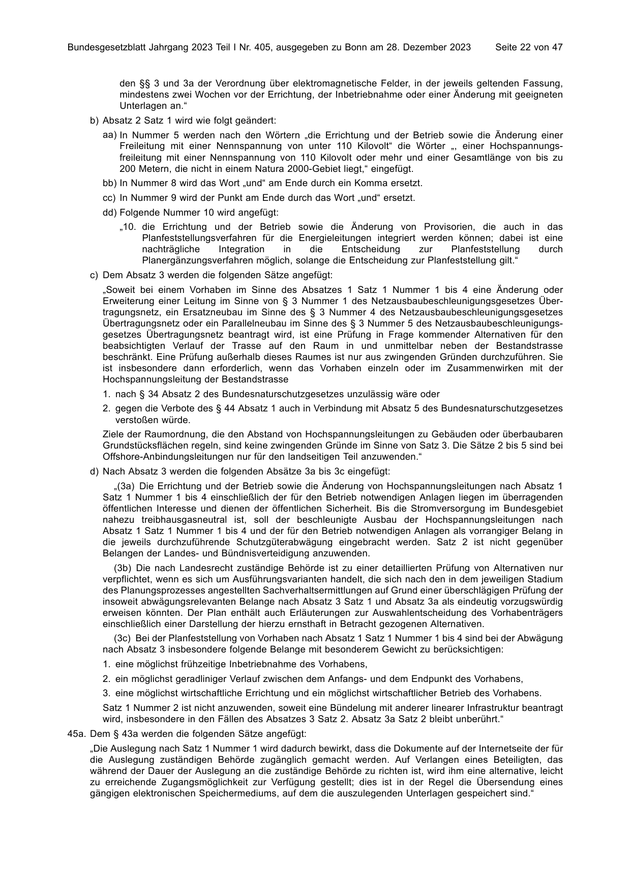 BGBl. 2023, Seite 22 — Originalseite als Abbildung