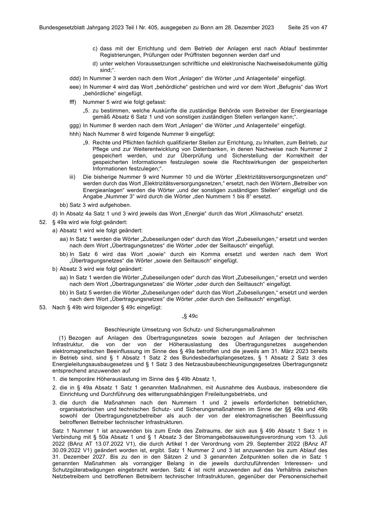 BGBl. 2023, Seite 25 — Originalseite als Abbildung