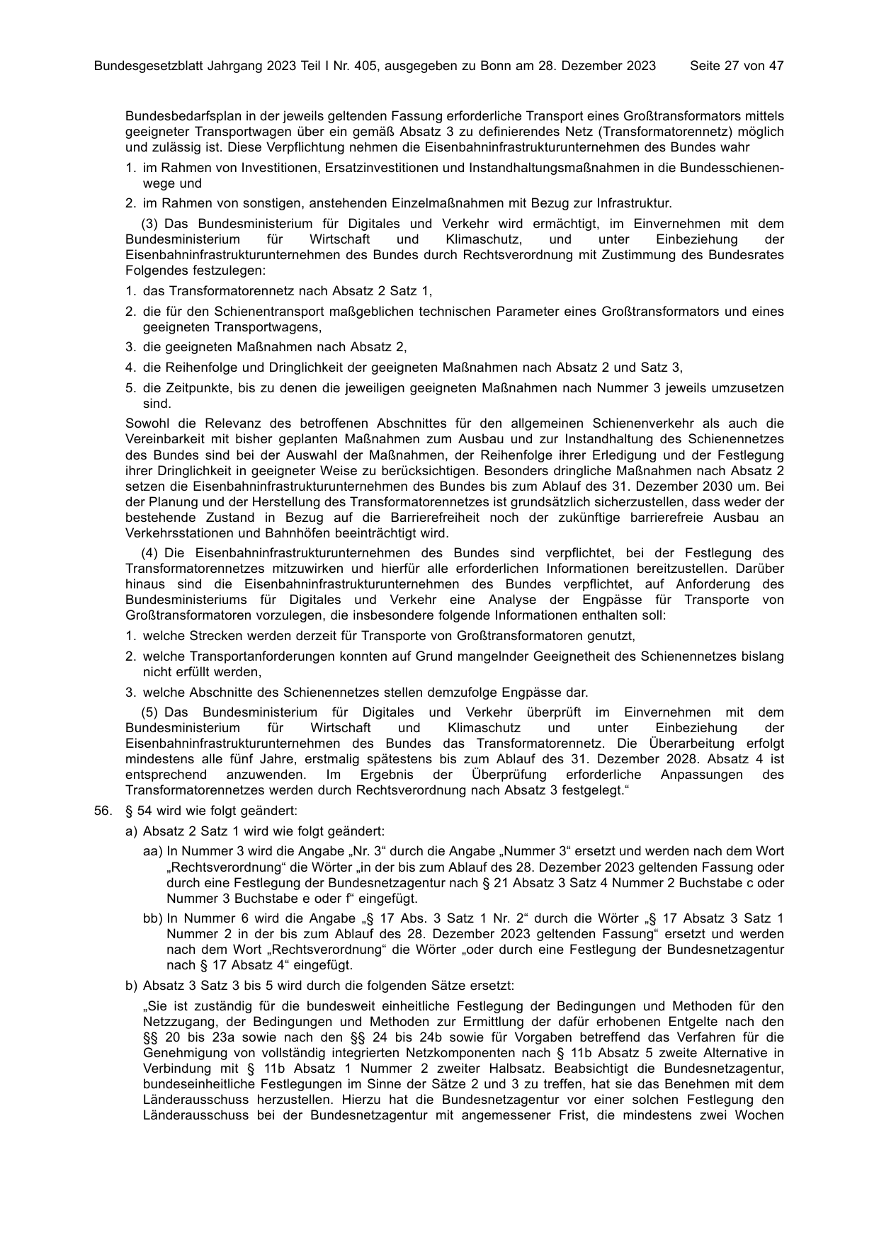 BGBl. 2023, Seite 27 — Originalseite als Abbildung