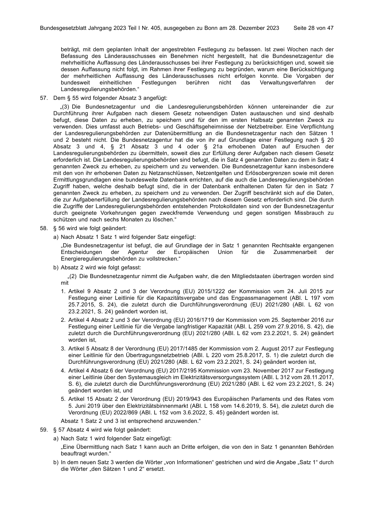 BGBl. 2023, Seite 28 — Originalseite als Abbildung