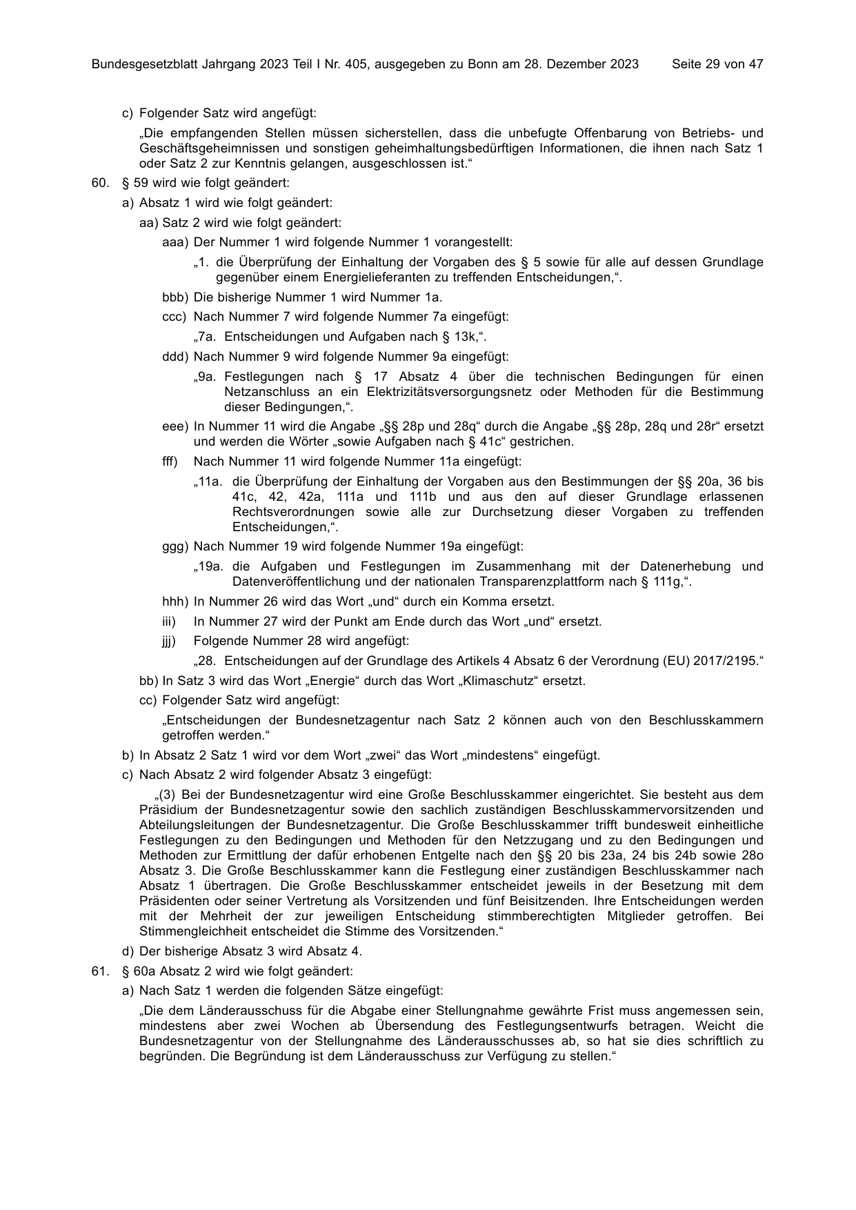 BGBl. 2023, Seite 29 — Originalseite als Abbildung