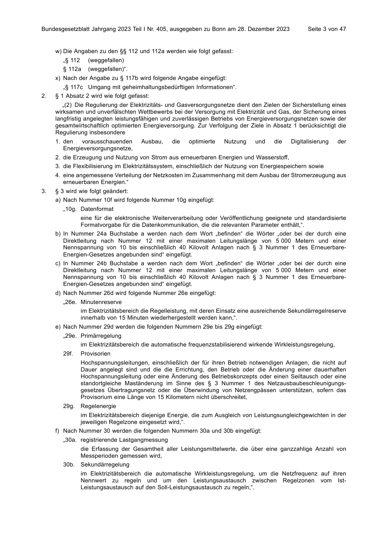 BGBl. 2023, Seite 3 — Originalseite als Abbildung