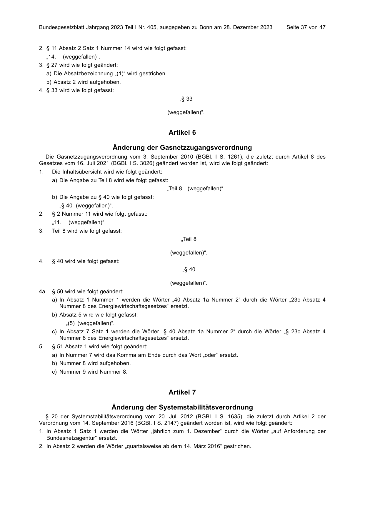 BGBl. 2023, Seite 37 — Originalseite als Abbildung