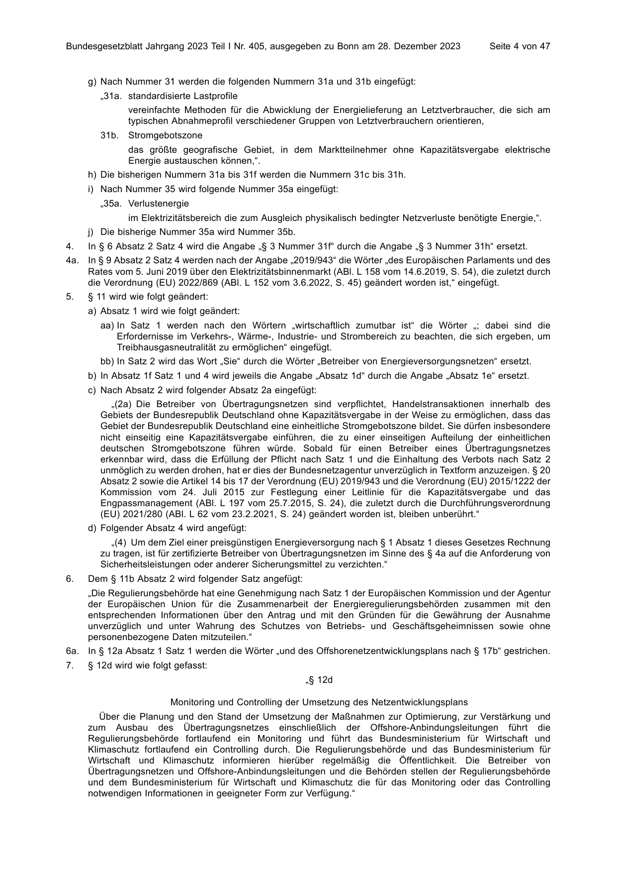 BGBl. 2023, Seite 4 — Originalseite als Abbildung