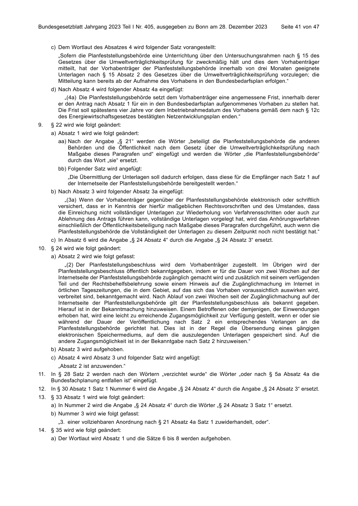 BGBl. 2023, Seite 41 — Originalseite als Abbildung