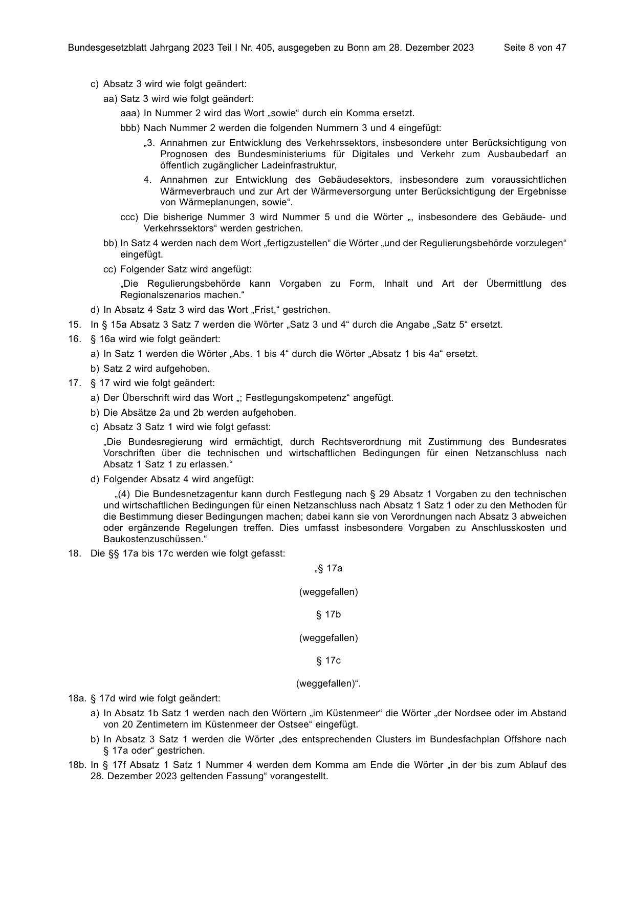 BGBl. 2023, Seite 8 — Originalseite als Abbildung